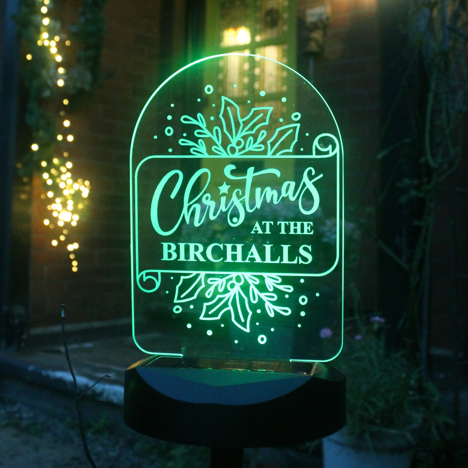 Personalised Family Christmas Outdoor Solar Light - gift & personalise