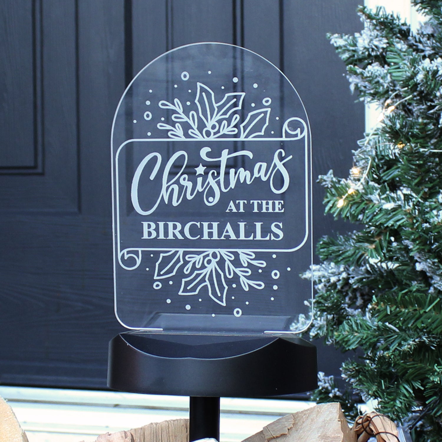 Personalised Family Christmas Outdoor Solar Light - gift & personalise