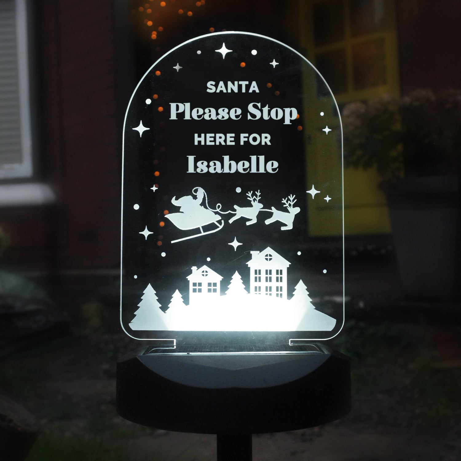 Personalised Christmas Outdoor Solar Light - gift & personalise