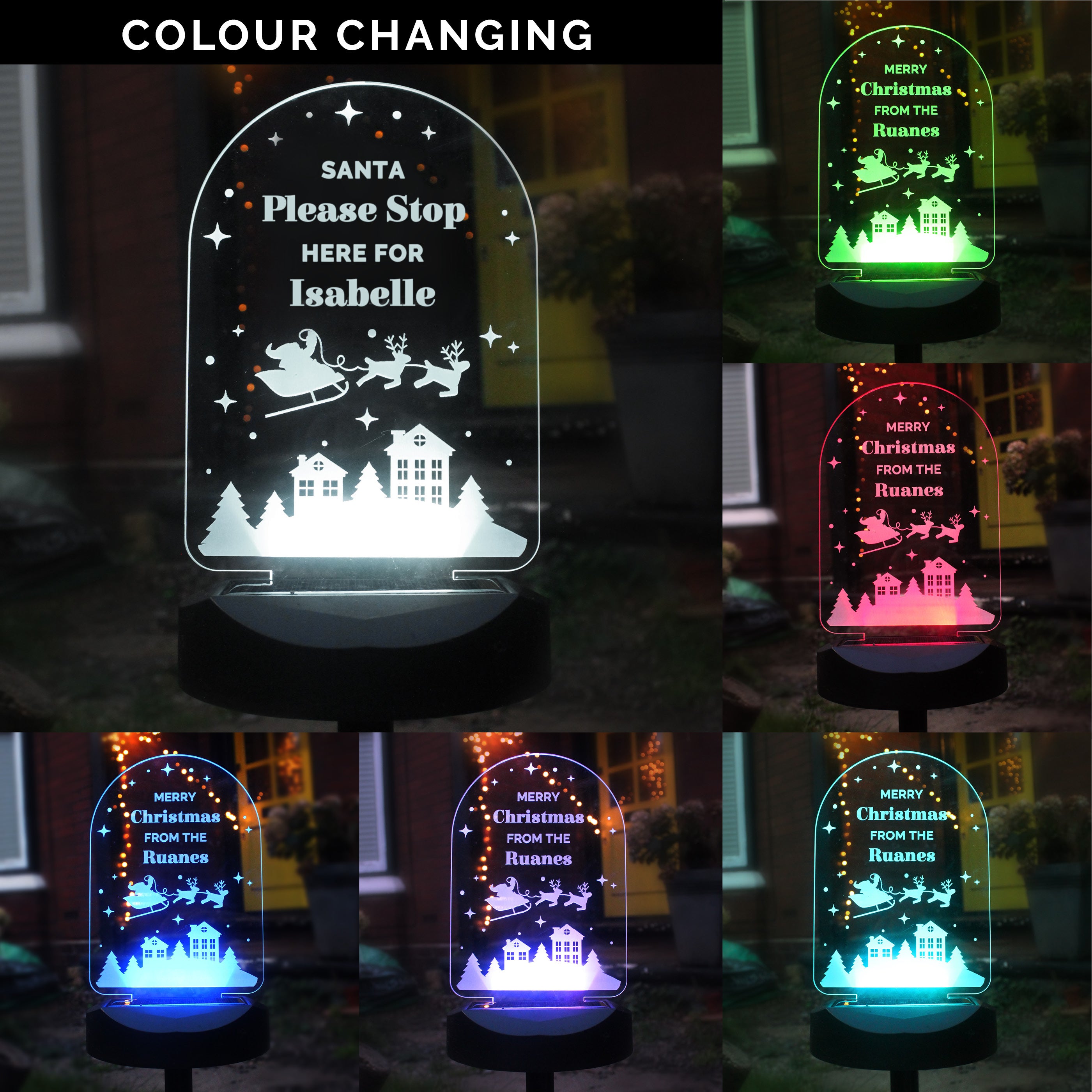 Personalised Christmas Outdoor Solar Light - gift & personalise