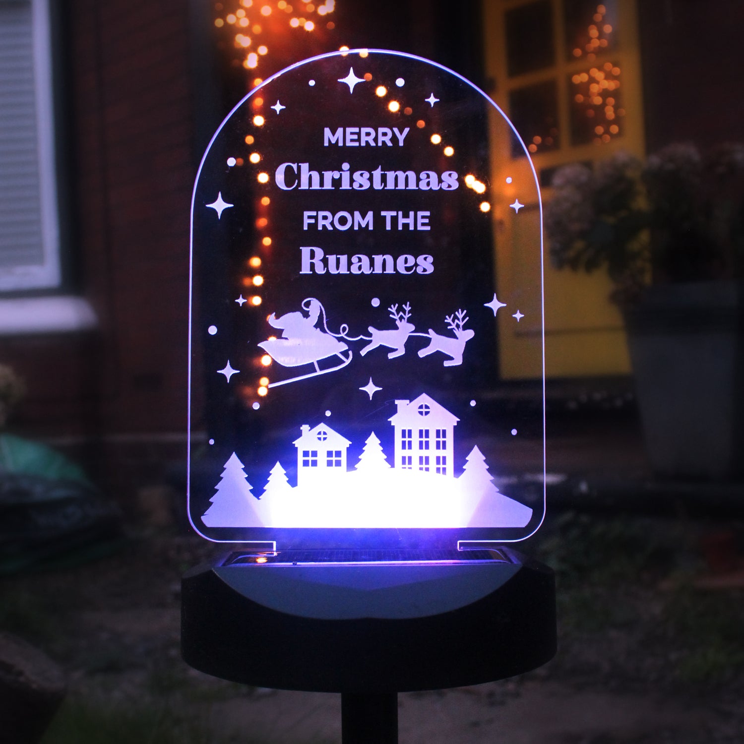 Personalised Christmas Outdoor Solar Light - gift & personalise