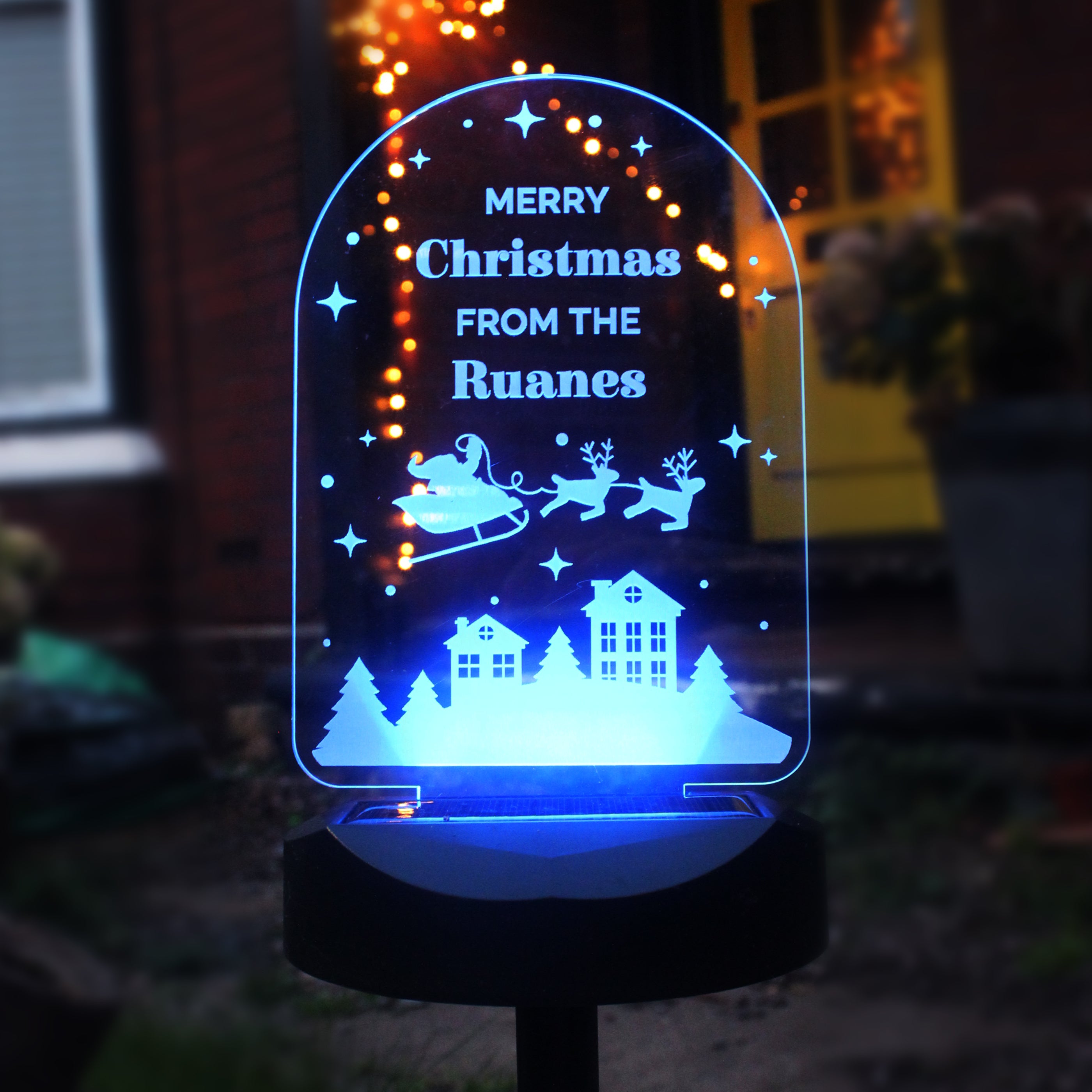 Personalised Christmas Outdoor Solar Light - gift & personalise