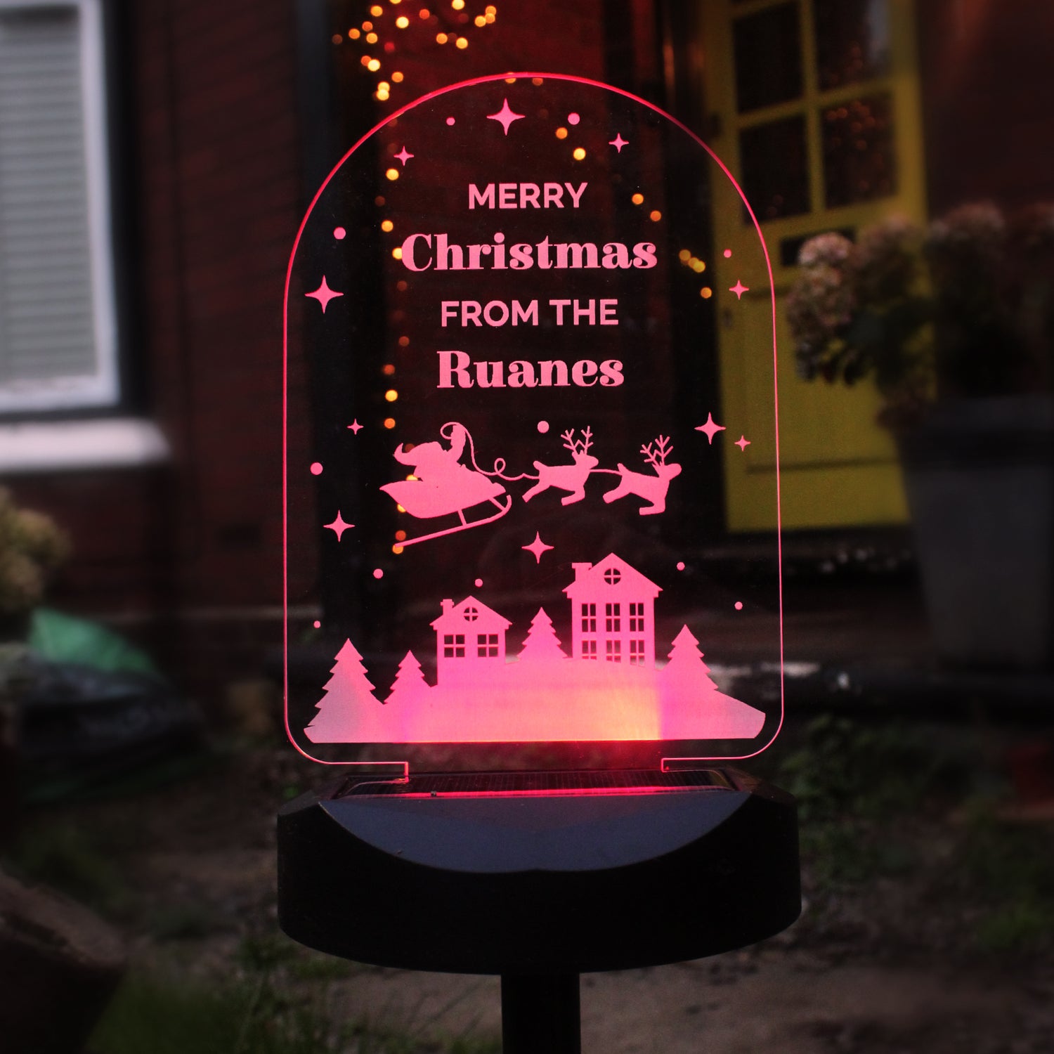 Personalised Christmas Outdoor Solar Light - gift & personalise