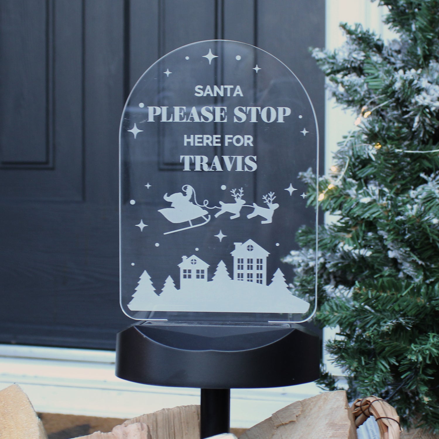 Personalised Christmas Outdoor Solar Light - gift & personalise