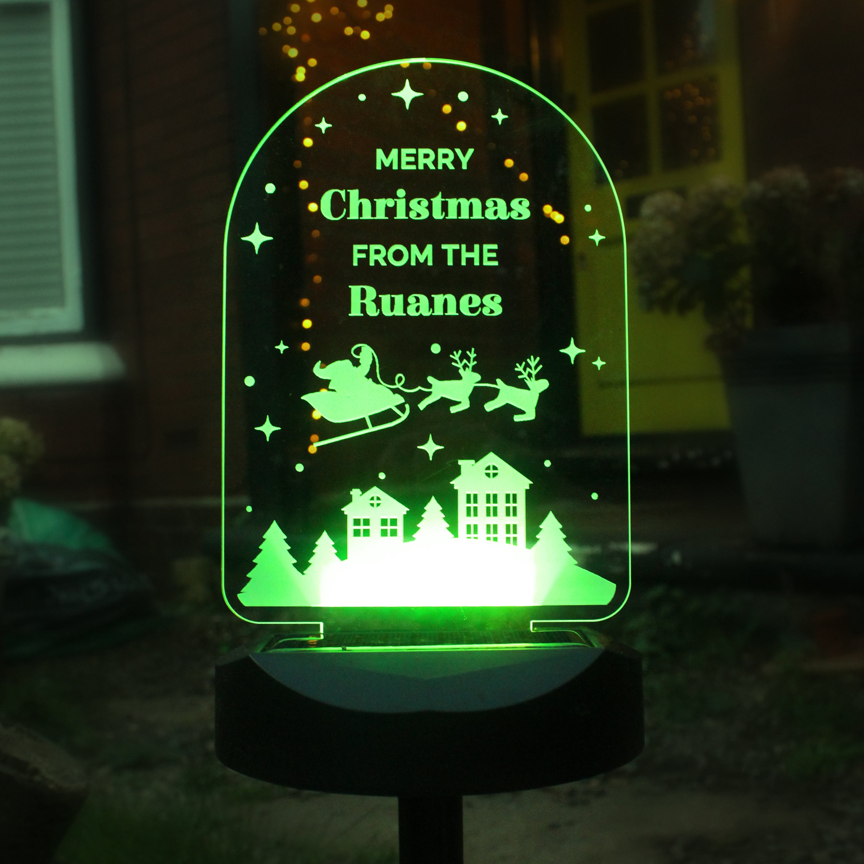 Personalised Christmas Outdoor Solar Light - gift & personalise