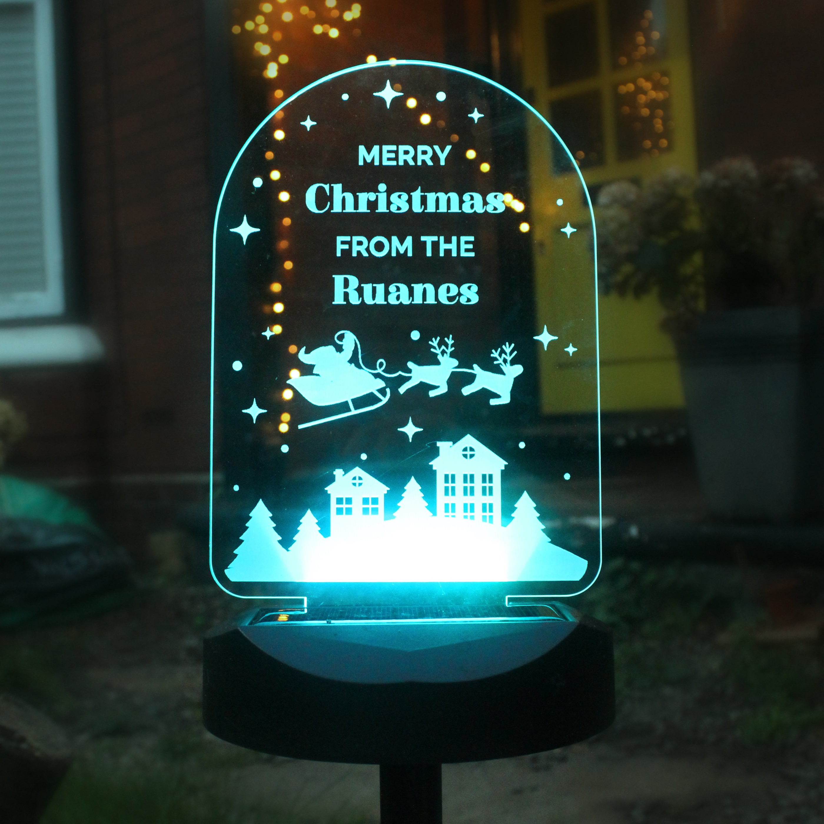 Personalised Christmas Outdoor Solar Light - gift & personalise