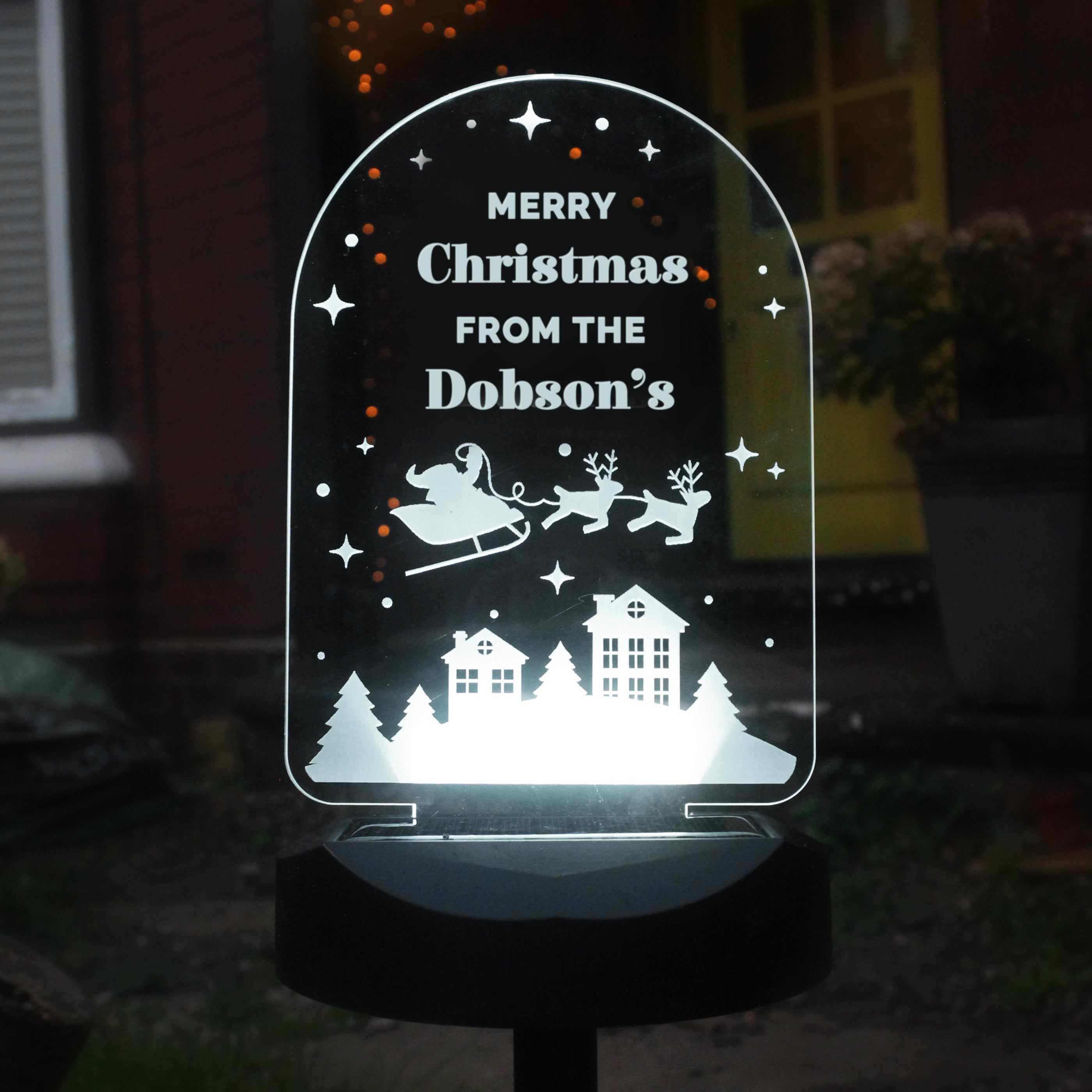 Personalised Christmas Outdoor Solar Light - gift & personalise