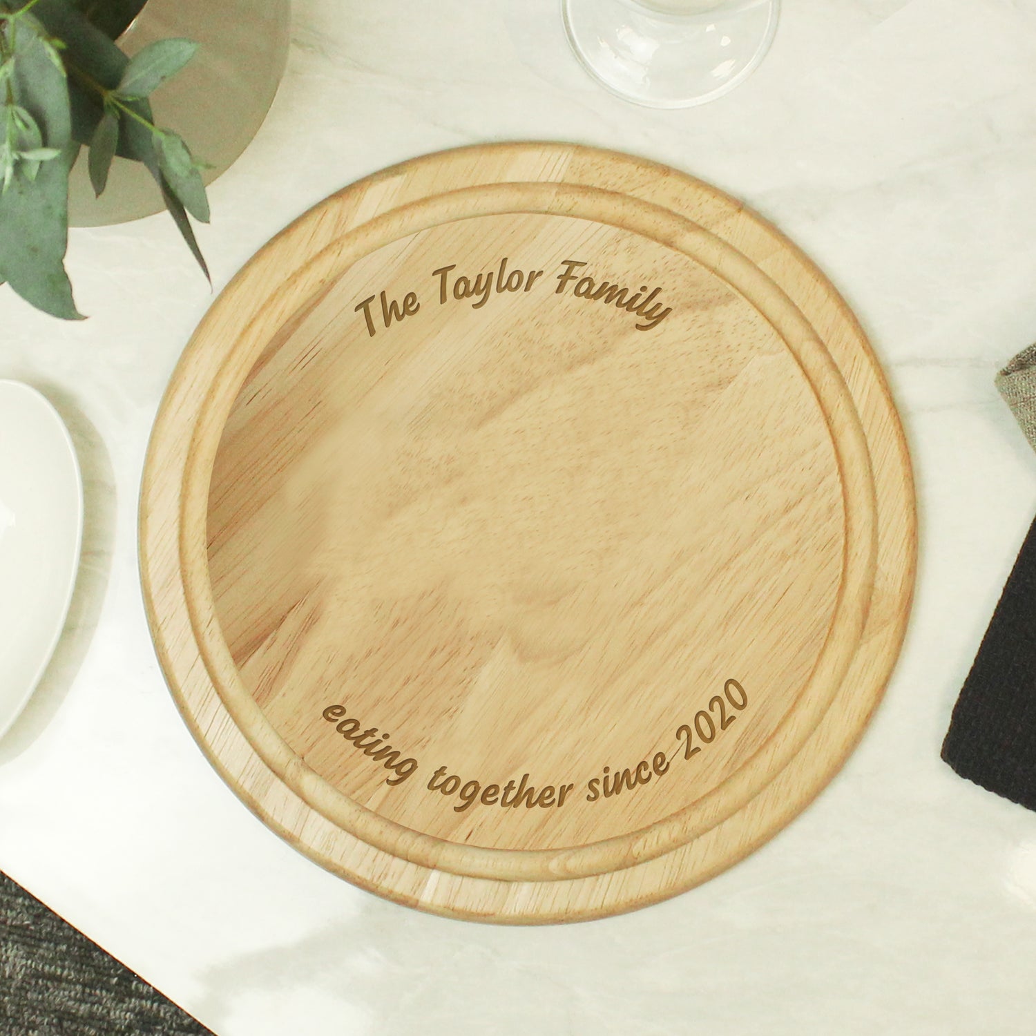 Personalised Plain Round Chopping Board - gift & personalise