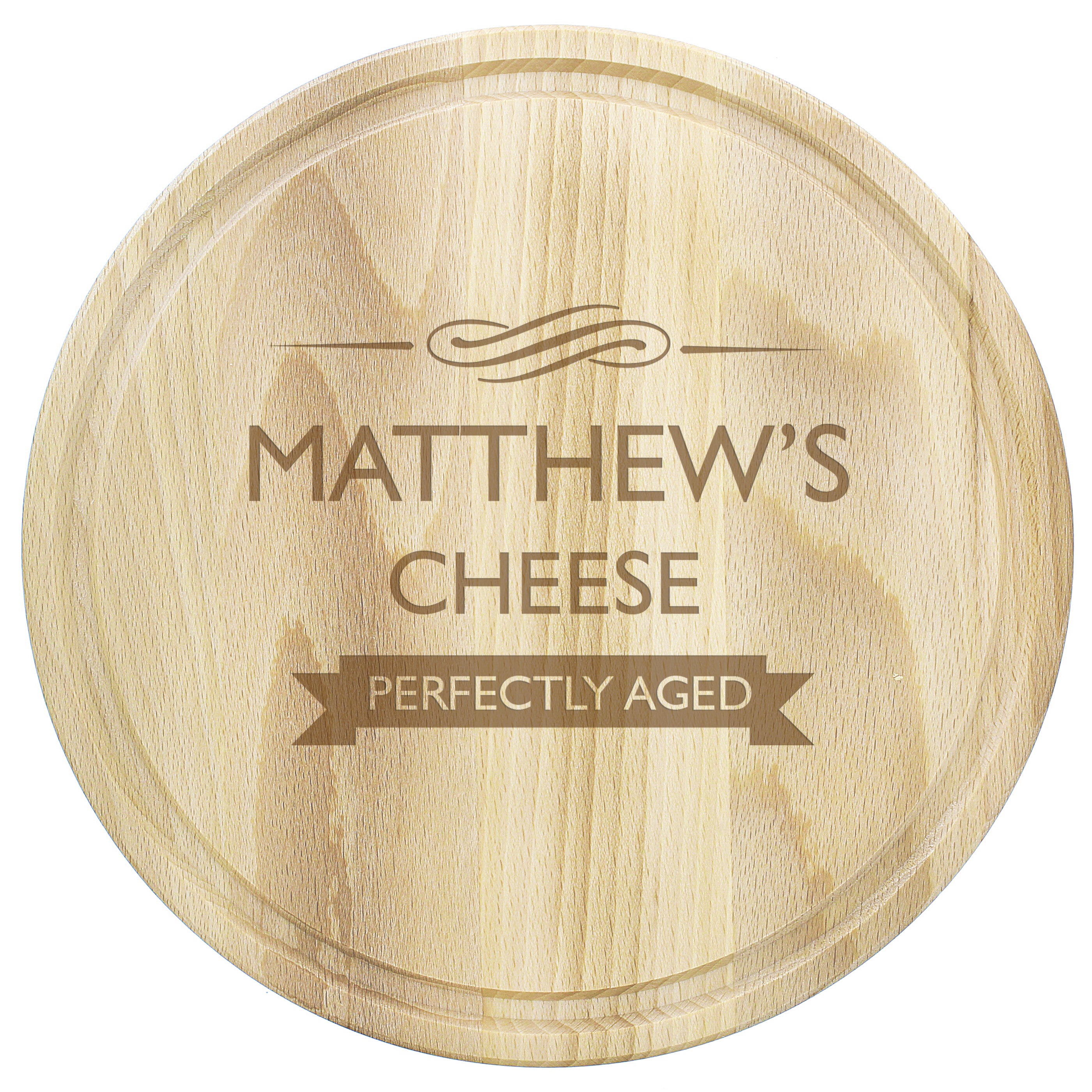 Personalised Perfectly Aged Round Chopping Board - gift & personalise