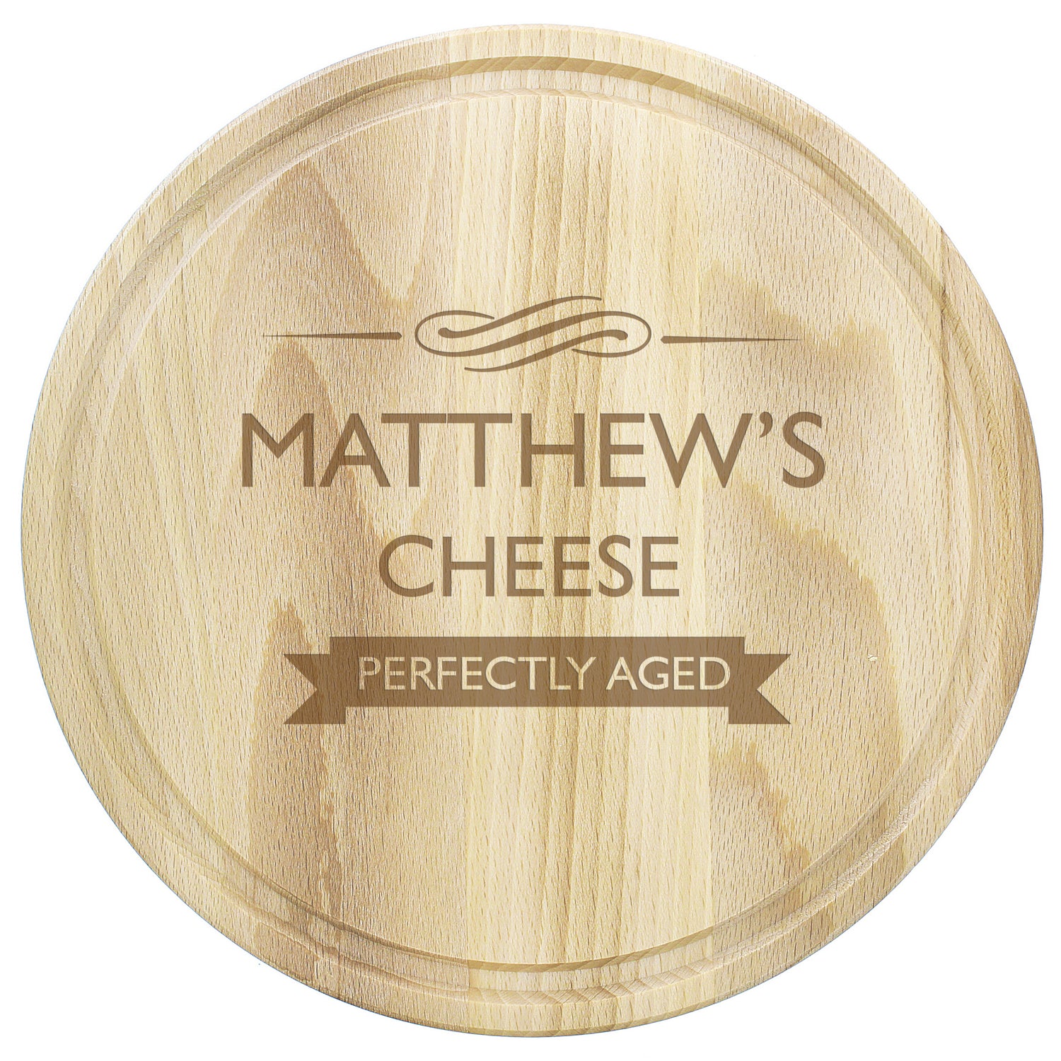 Personalised Perfectly Aged Round Chopping Board - gift & personalise