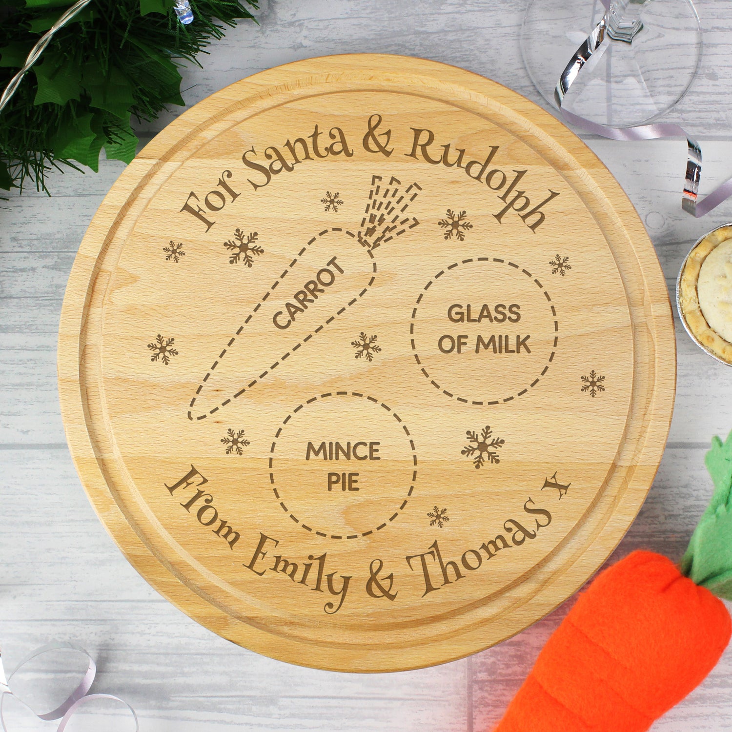 Personalised Christmas Eve Mince Pie Board - gift & personalise