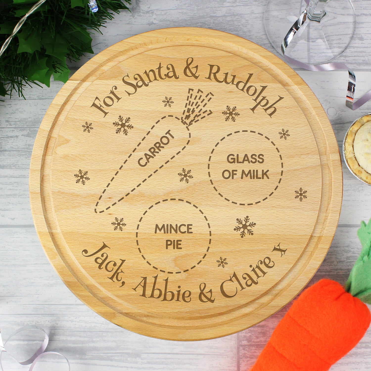 Personalised Christmas Eve Mince Pie Board - gift & personalise