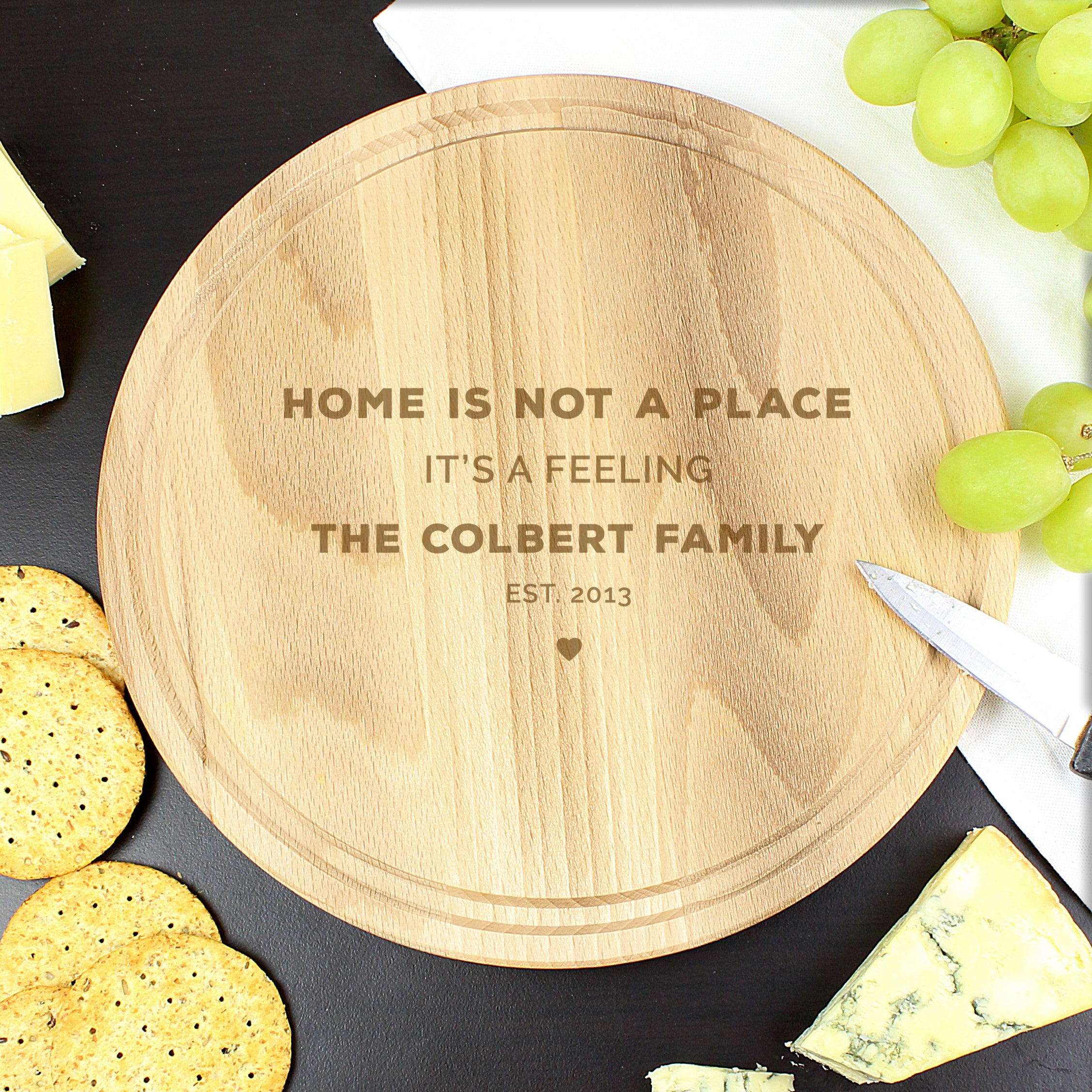 Personalised Round Chopping Board - gift & personalise