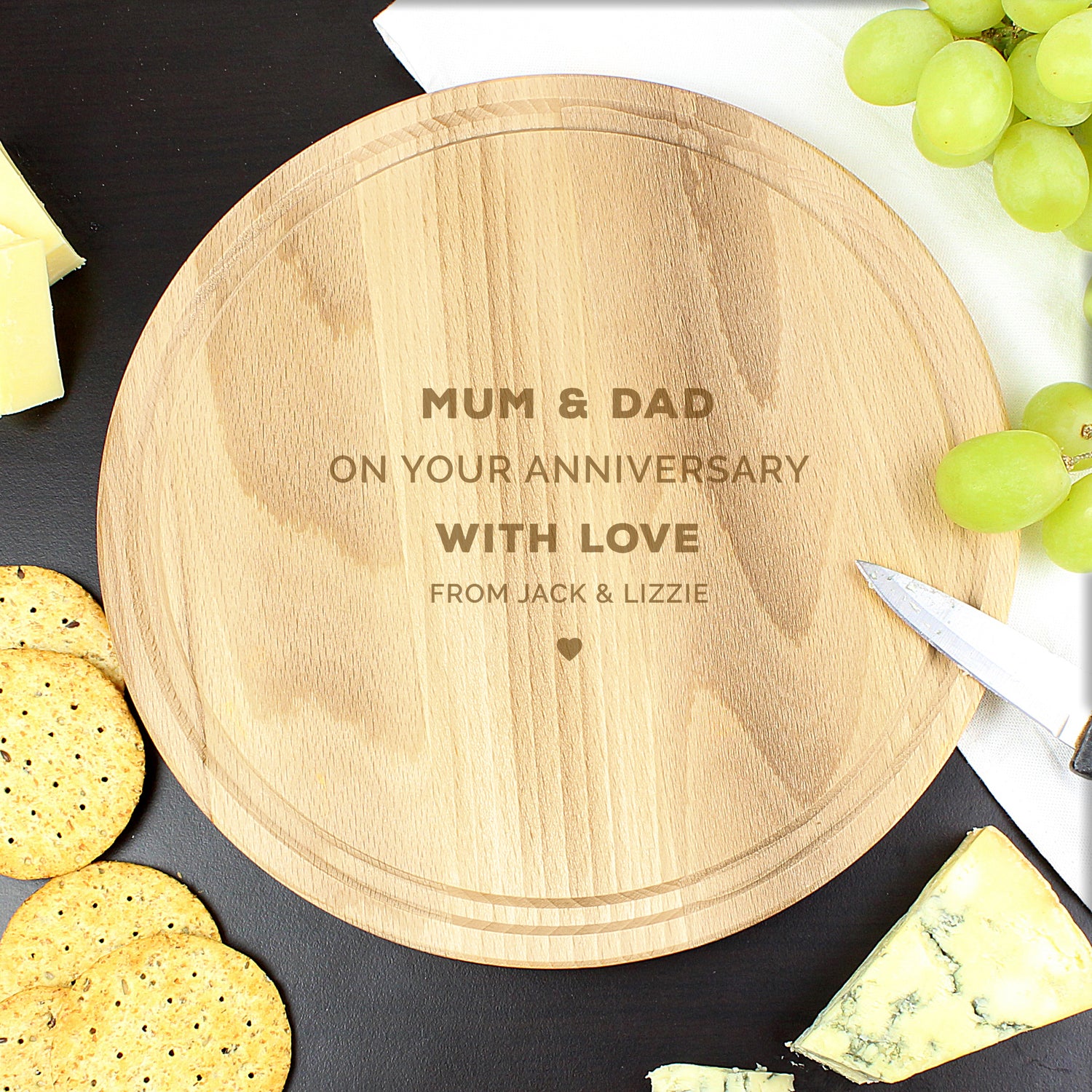 Personalised Round Chopping Board - gift & personalise