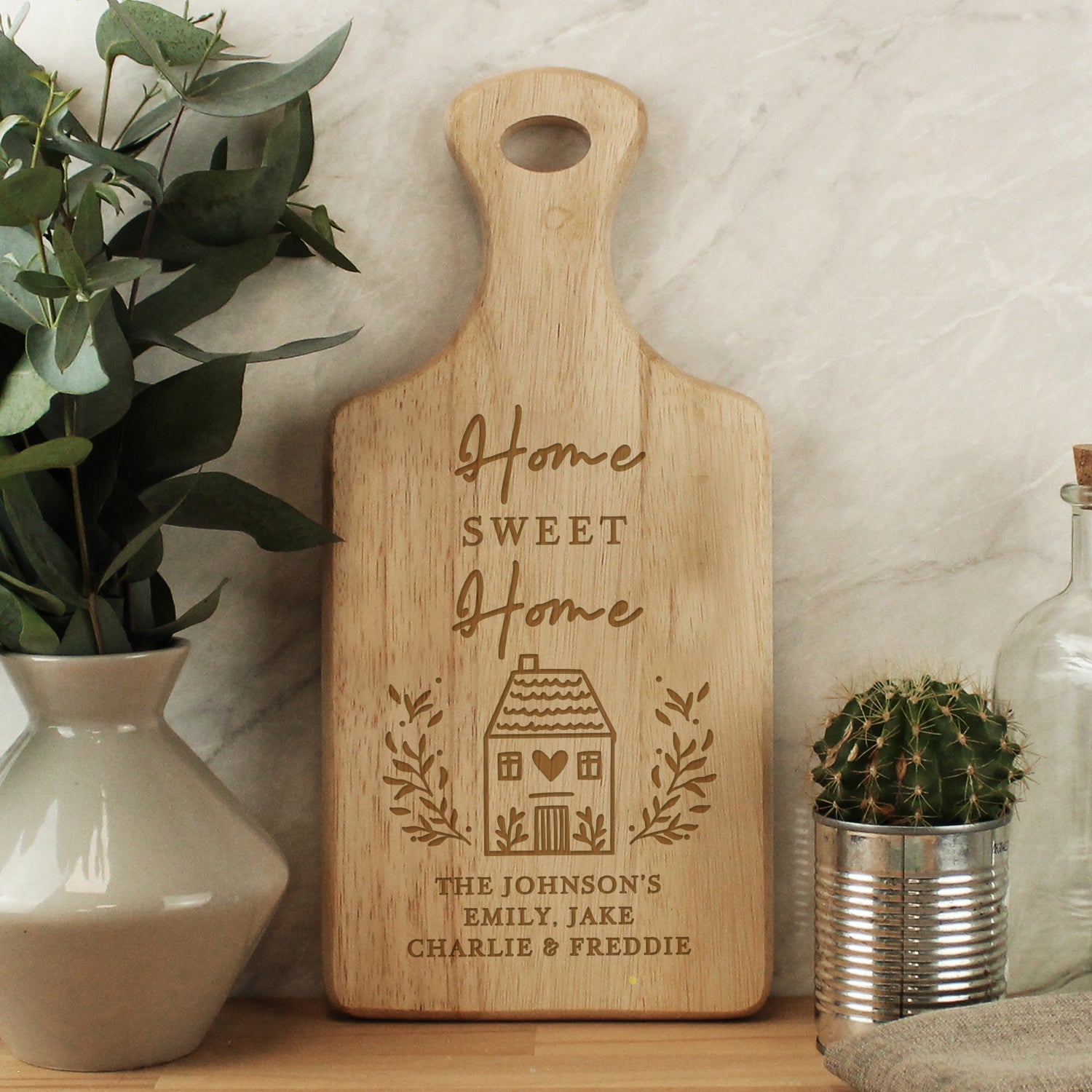 Personalised HOME Wooden Paddle Board - gift & personalise