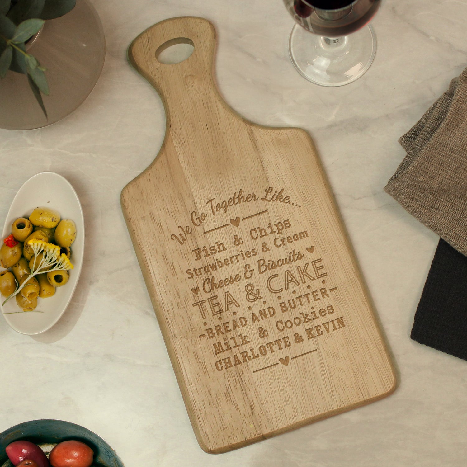 Personalised We Go Together Wooden Paddle Board - gift & personalise