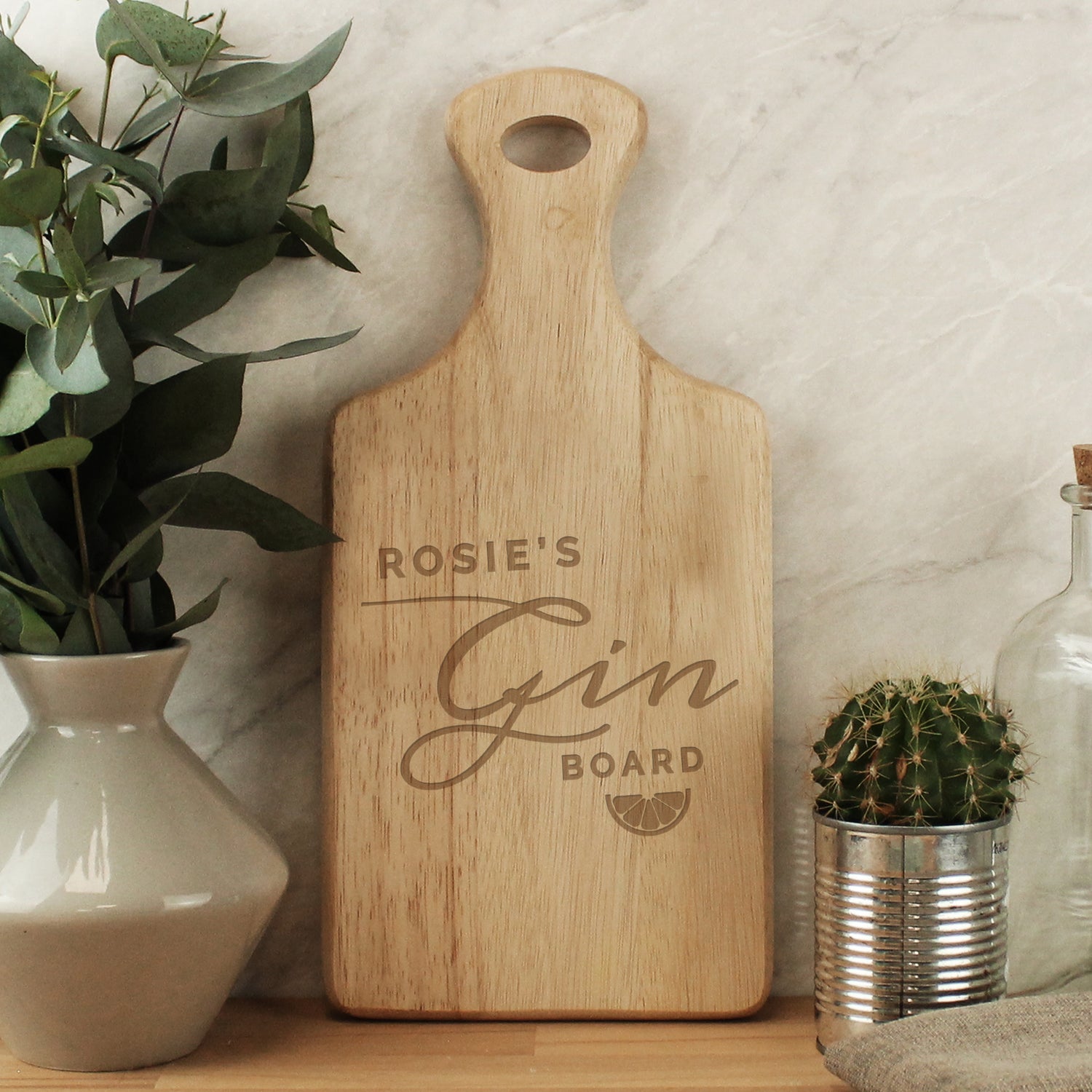 Personalised Gin Wooden Paddle Board - gift & personalise