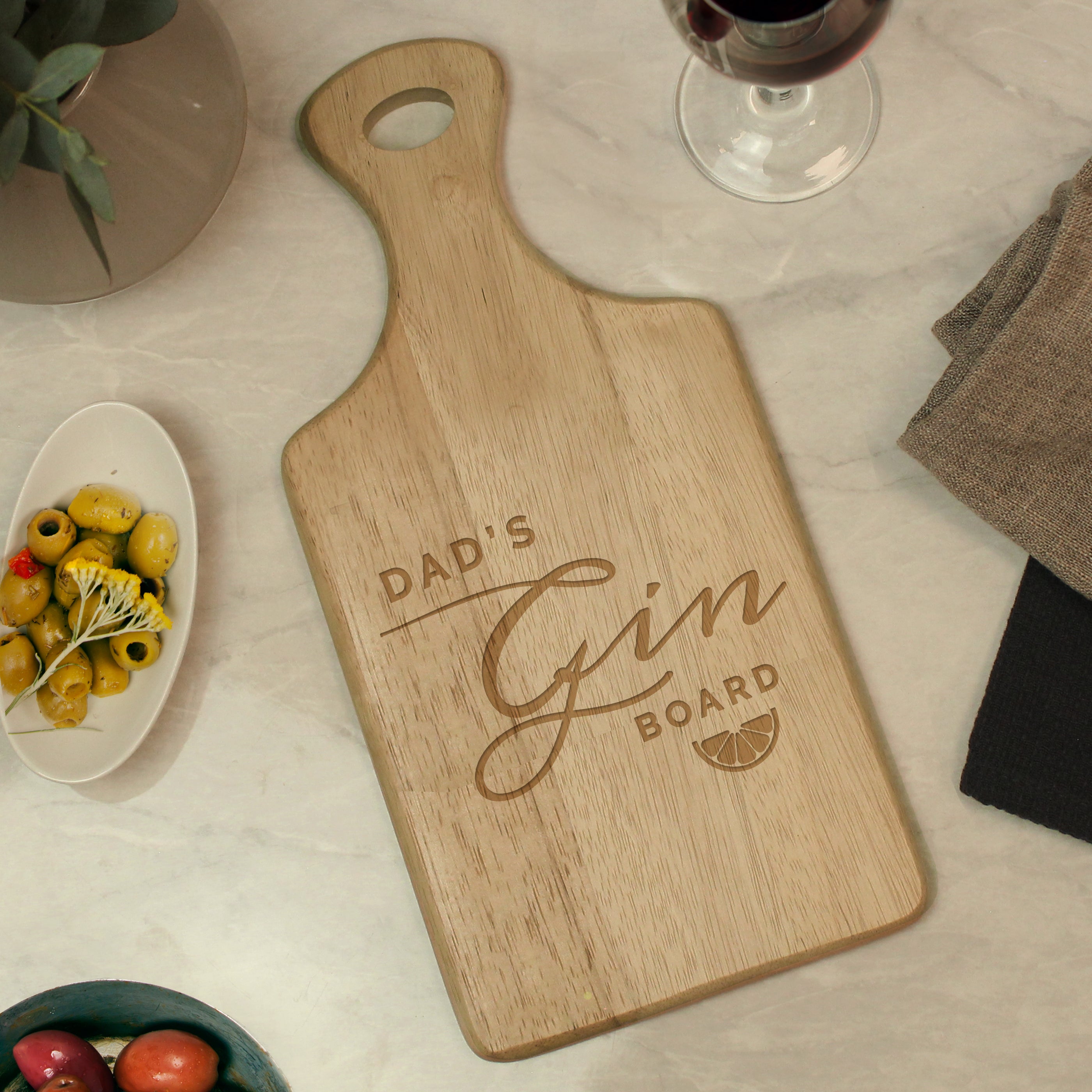 Personalised Gin Wooden Paddle Board - gift & personalise