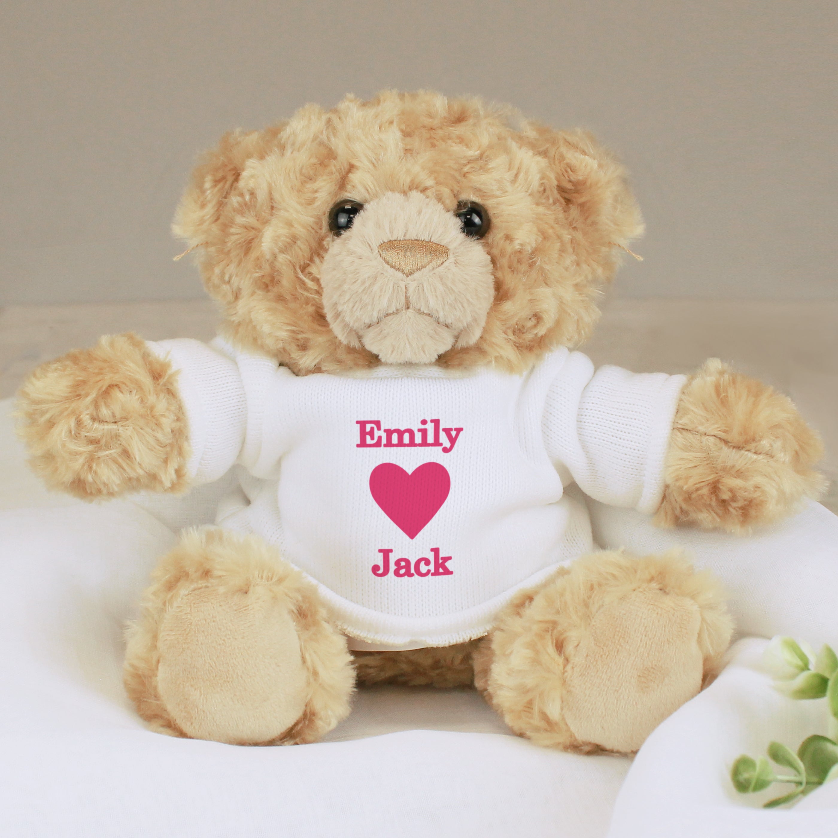 Personalised Love Heart Teddy Bear - gift & personalise