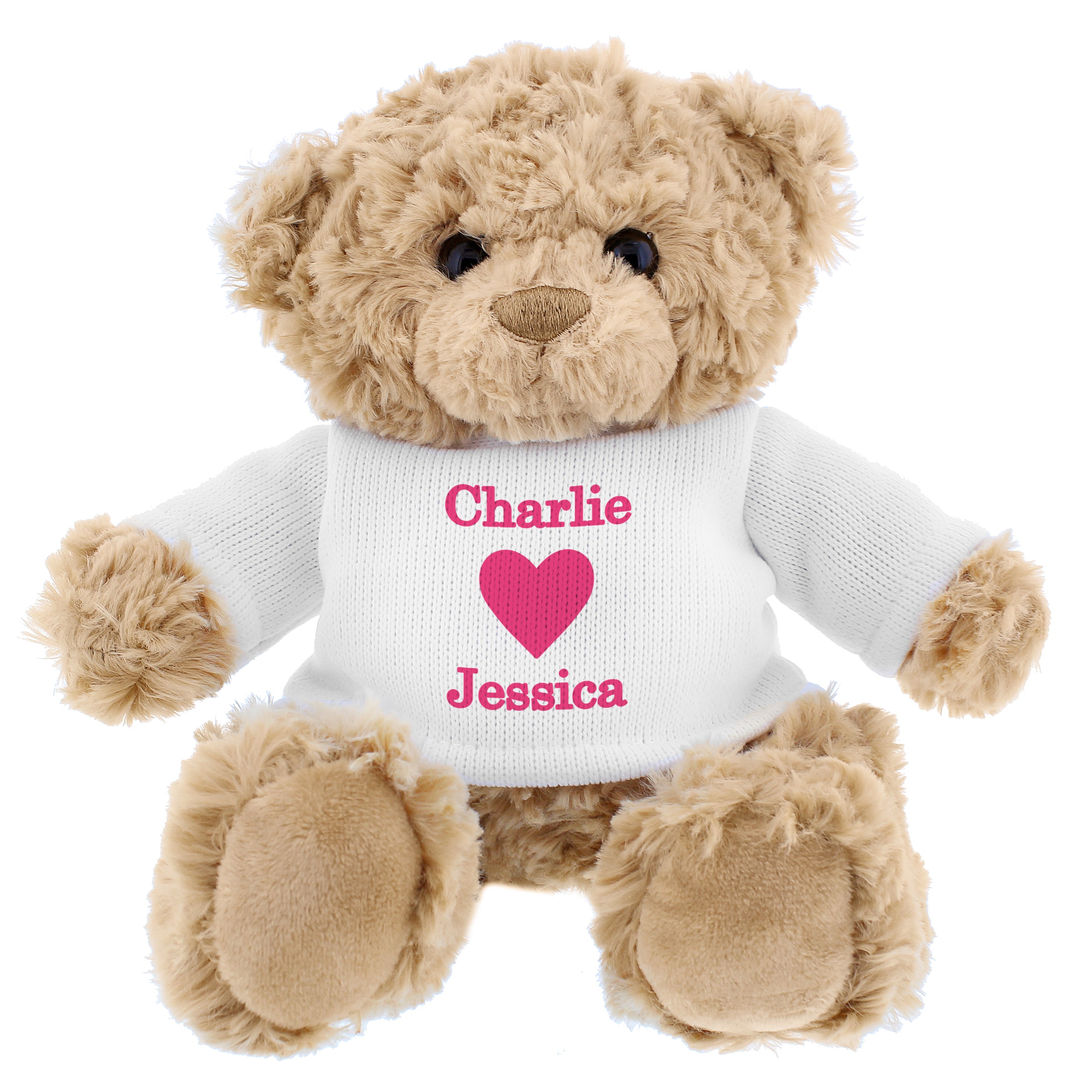 Personalised Love Heart Teddy Bear - gift & personalise