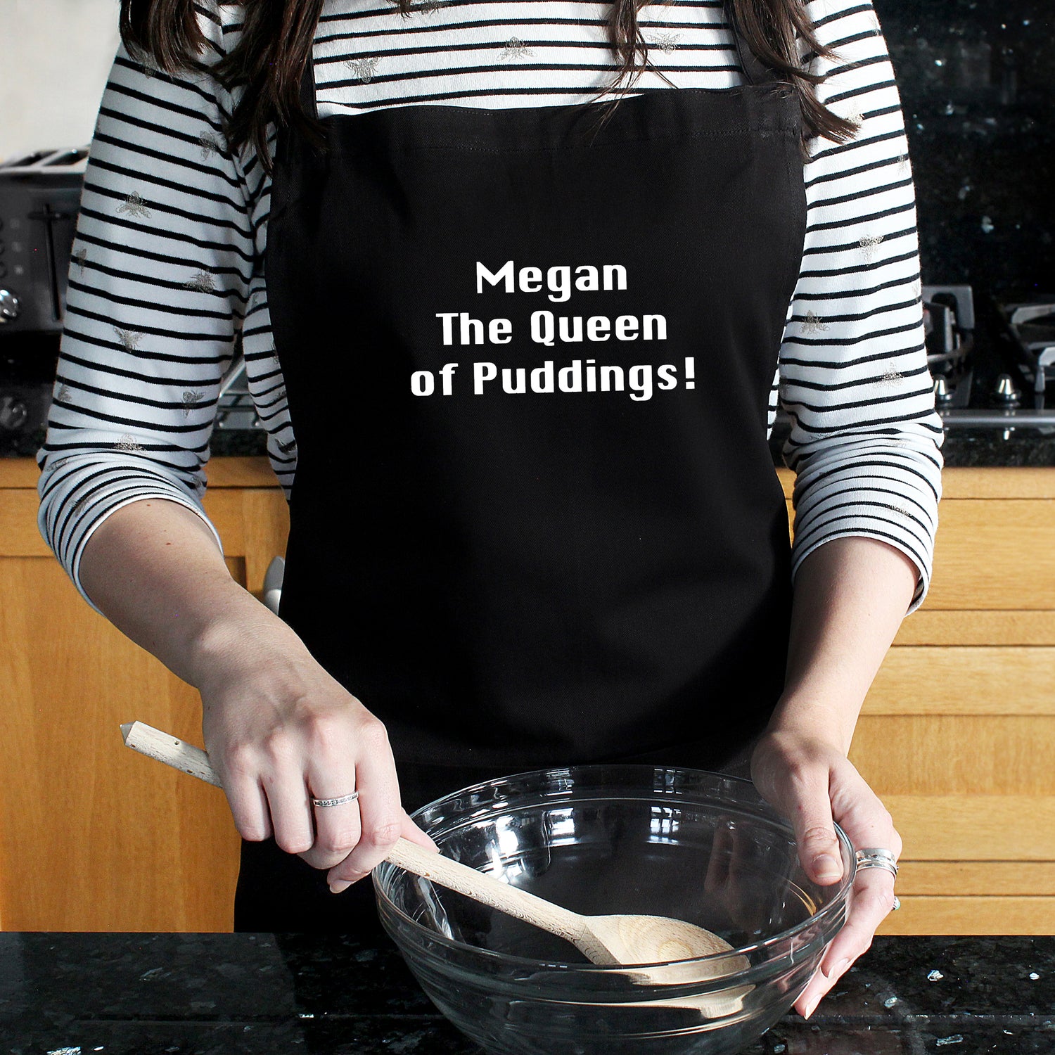 Personalised Black Apron - gift & personalise