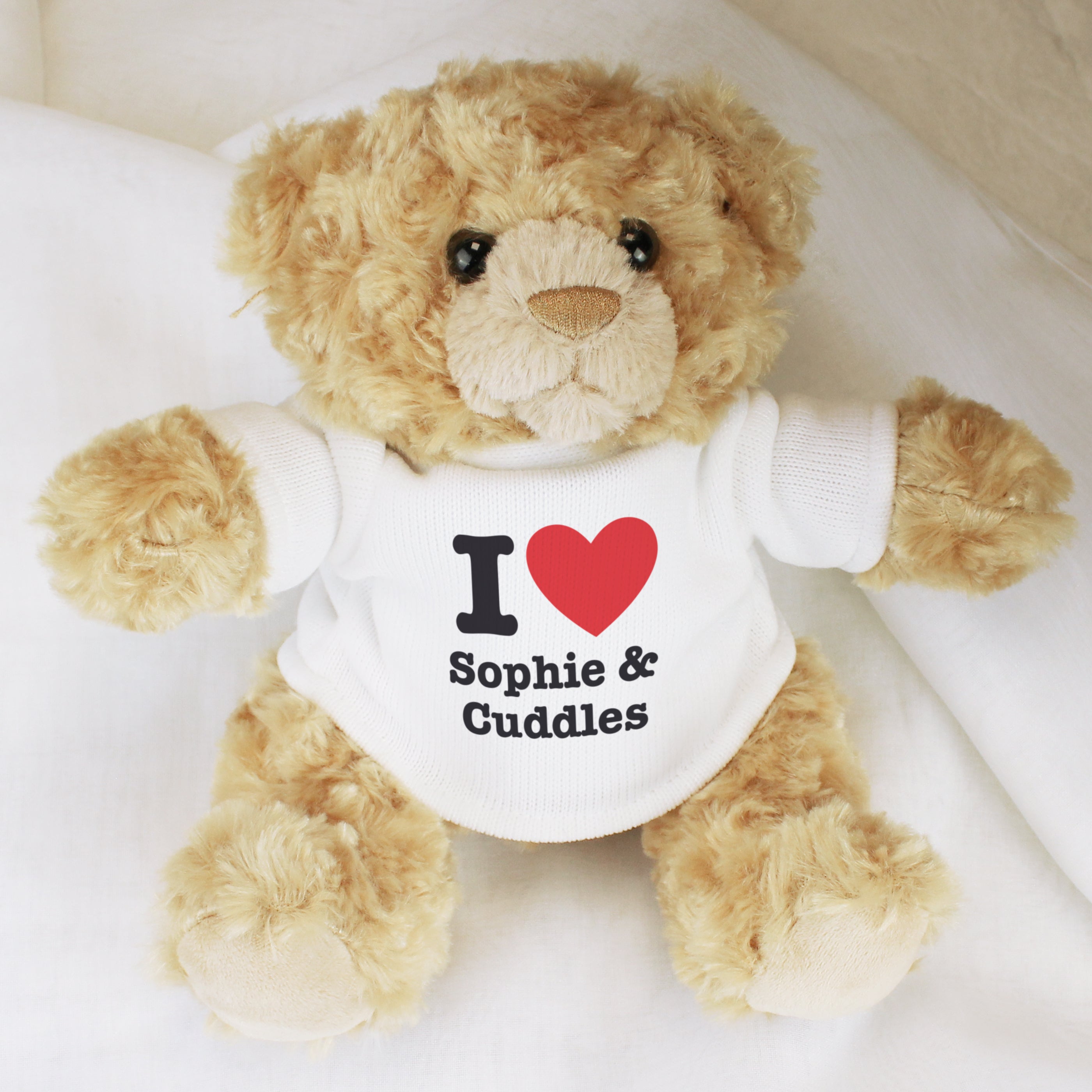 Personalised I Love... Teddy Bear - gift & personalise