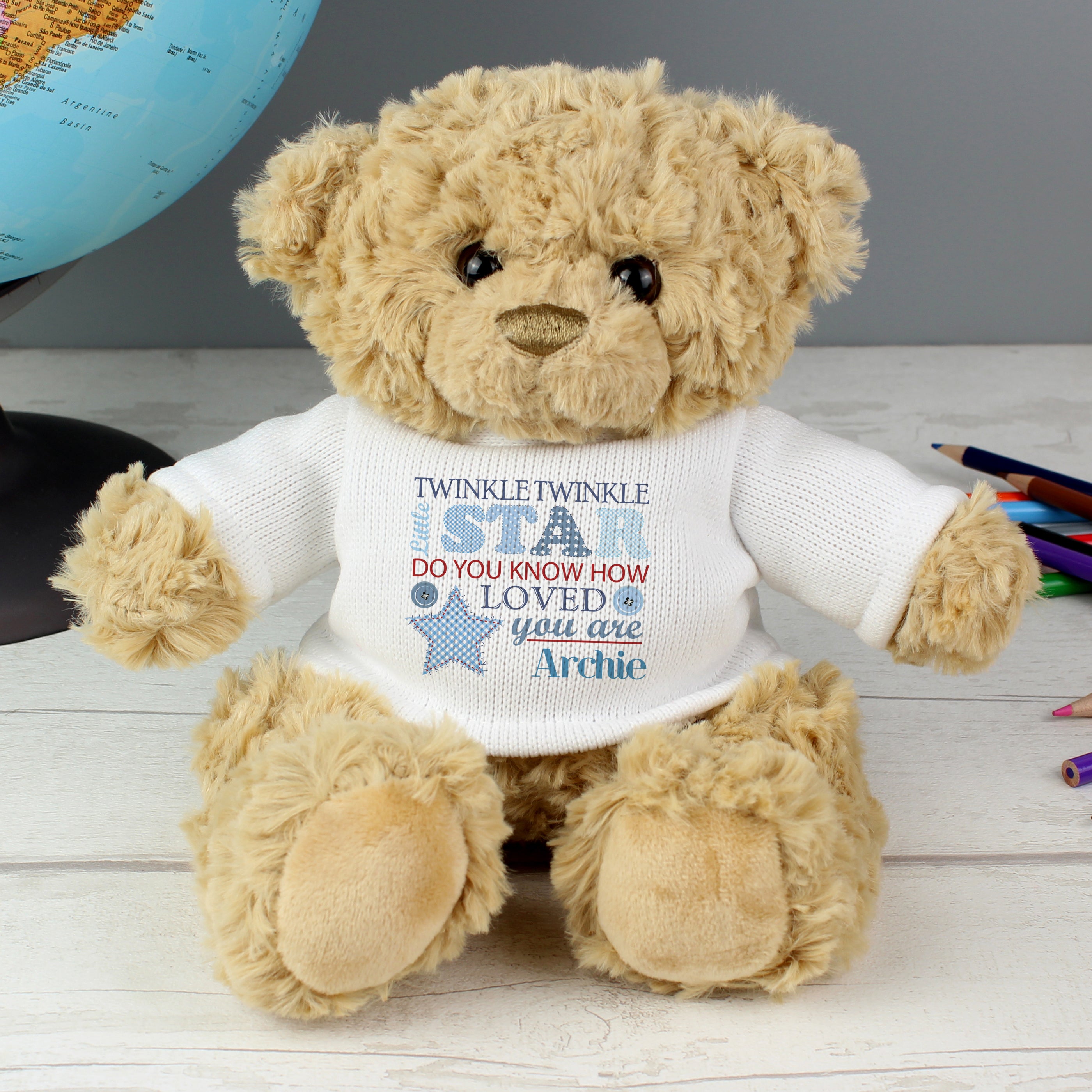 Personalised Twinkle Boys Teddy Bear - gift & personalise