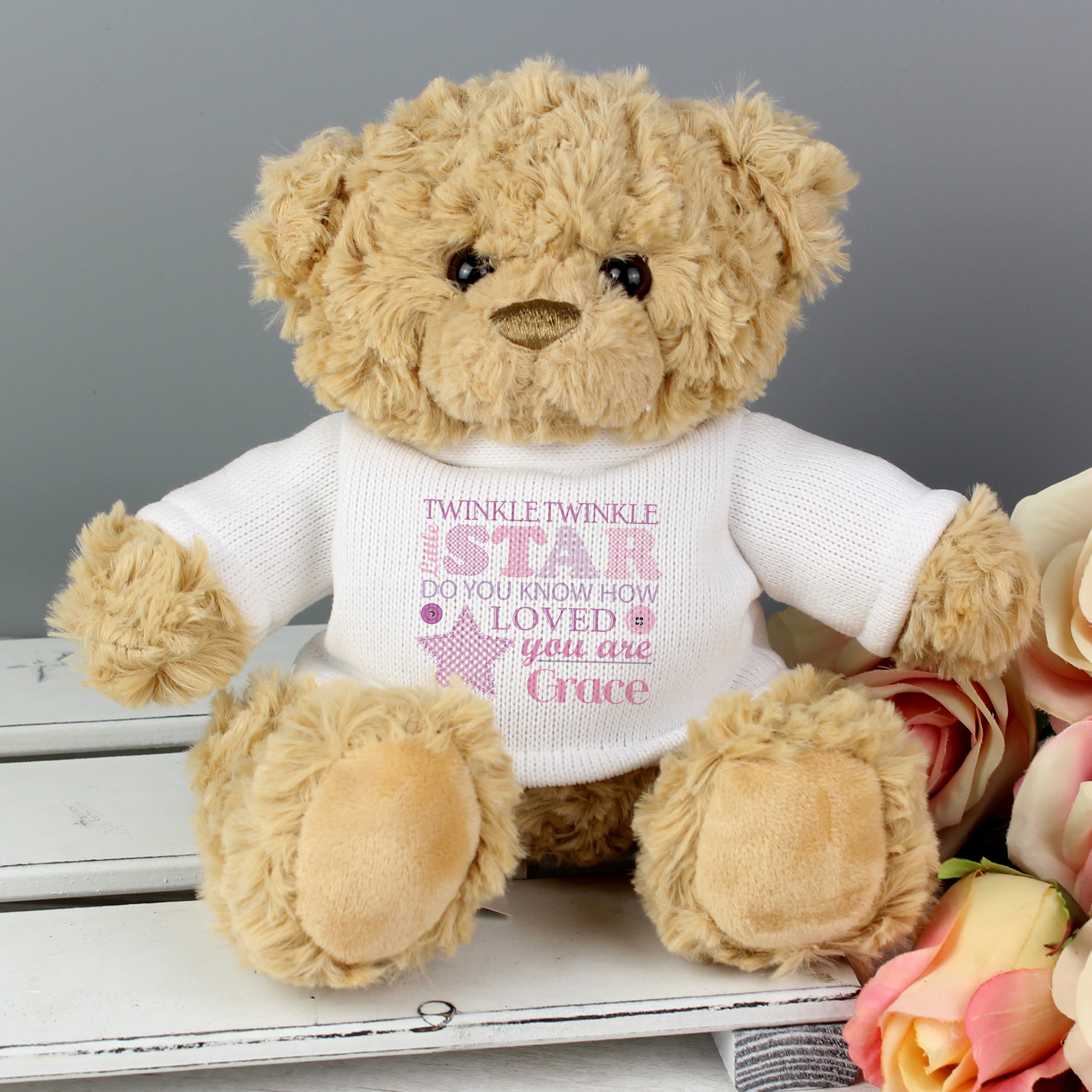 Personalised Twinkle Girls Teddy Bear - gift & personalise