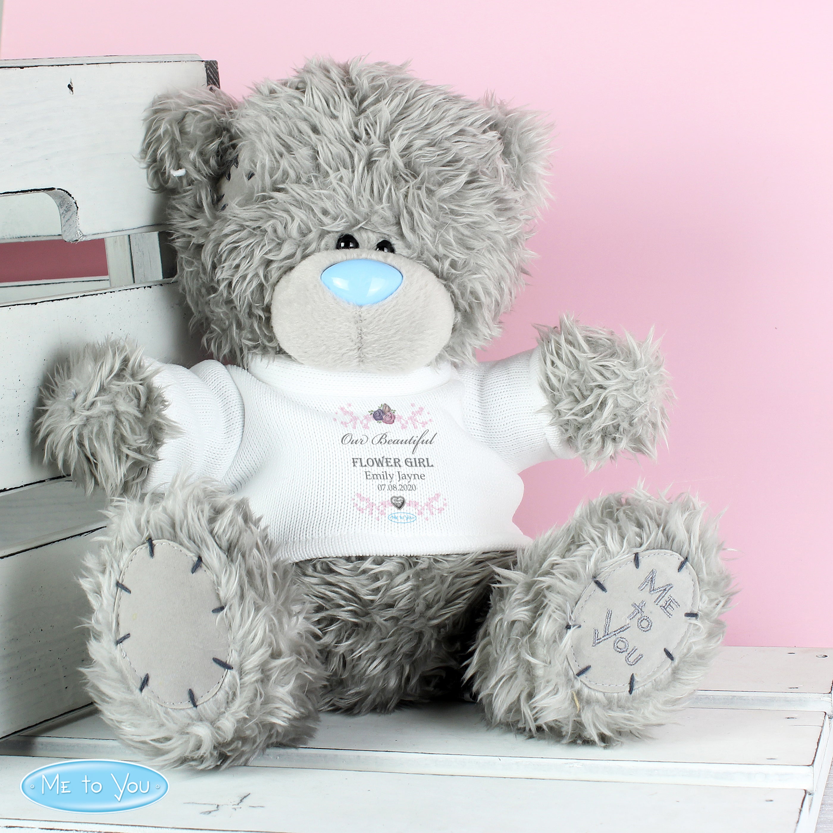 Personalised Me To You Bear for Bridesmaid and Flowergirl - gift & personalise