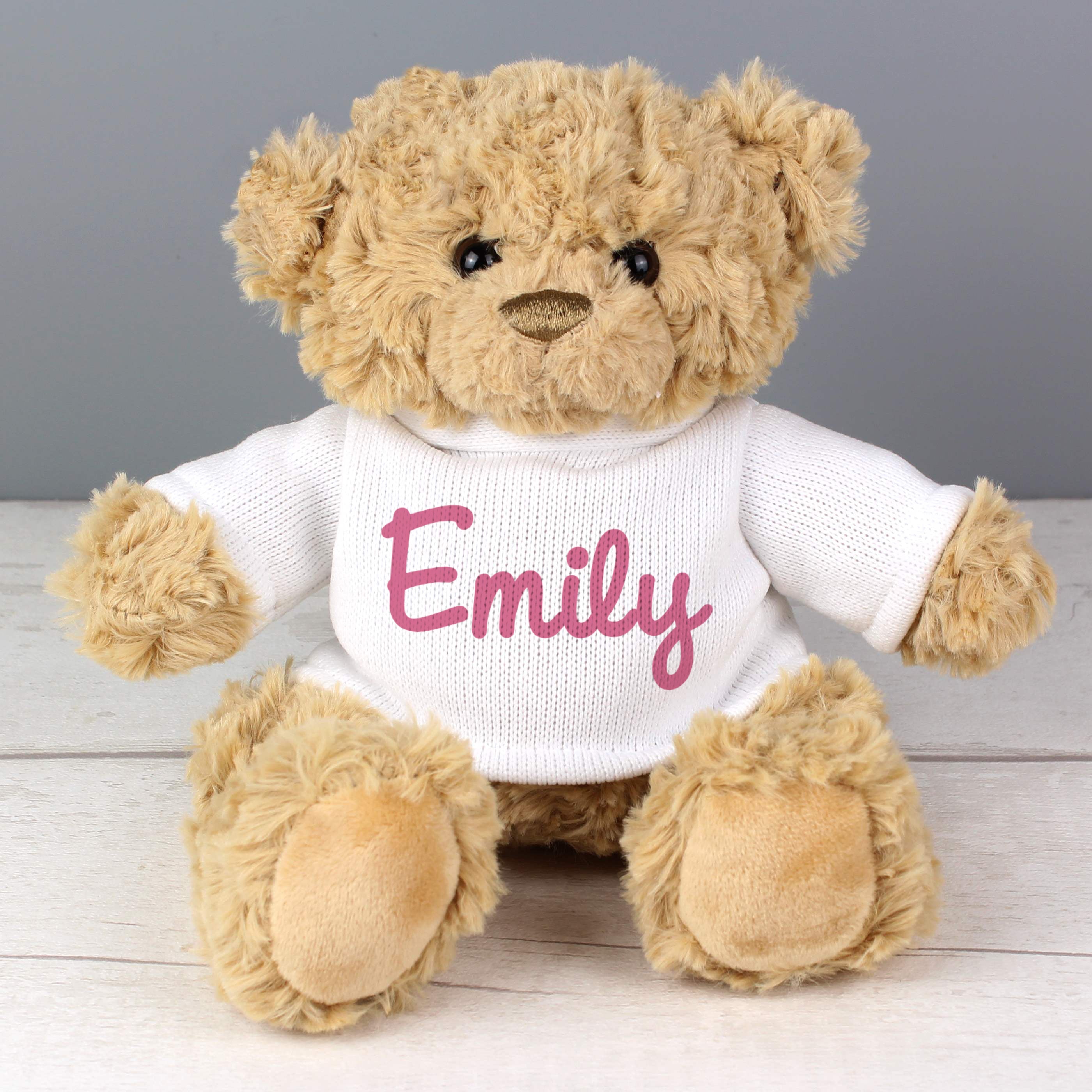 Personalised Pink Name Only Teddy Bear - gift & personalise