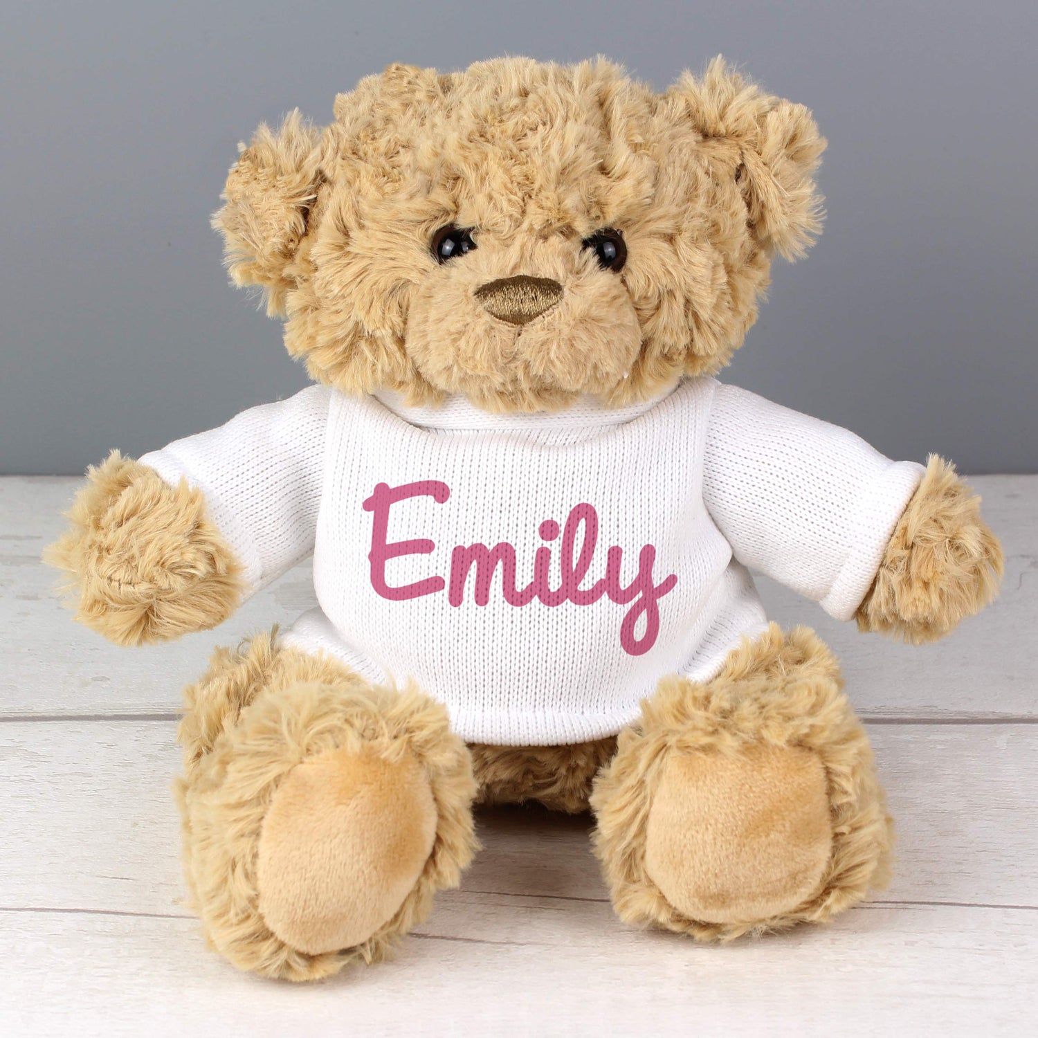 Personalised Pink Name Only Teddy Bear - gift & personalise