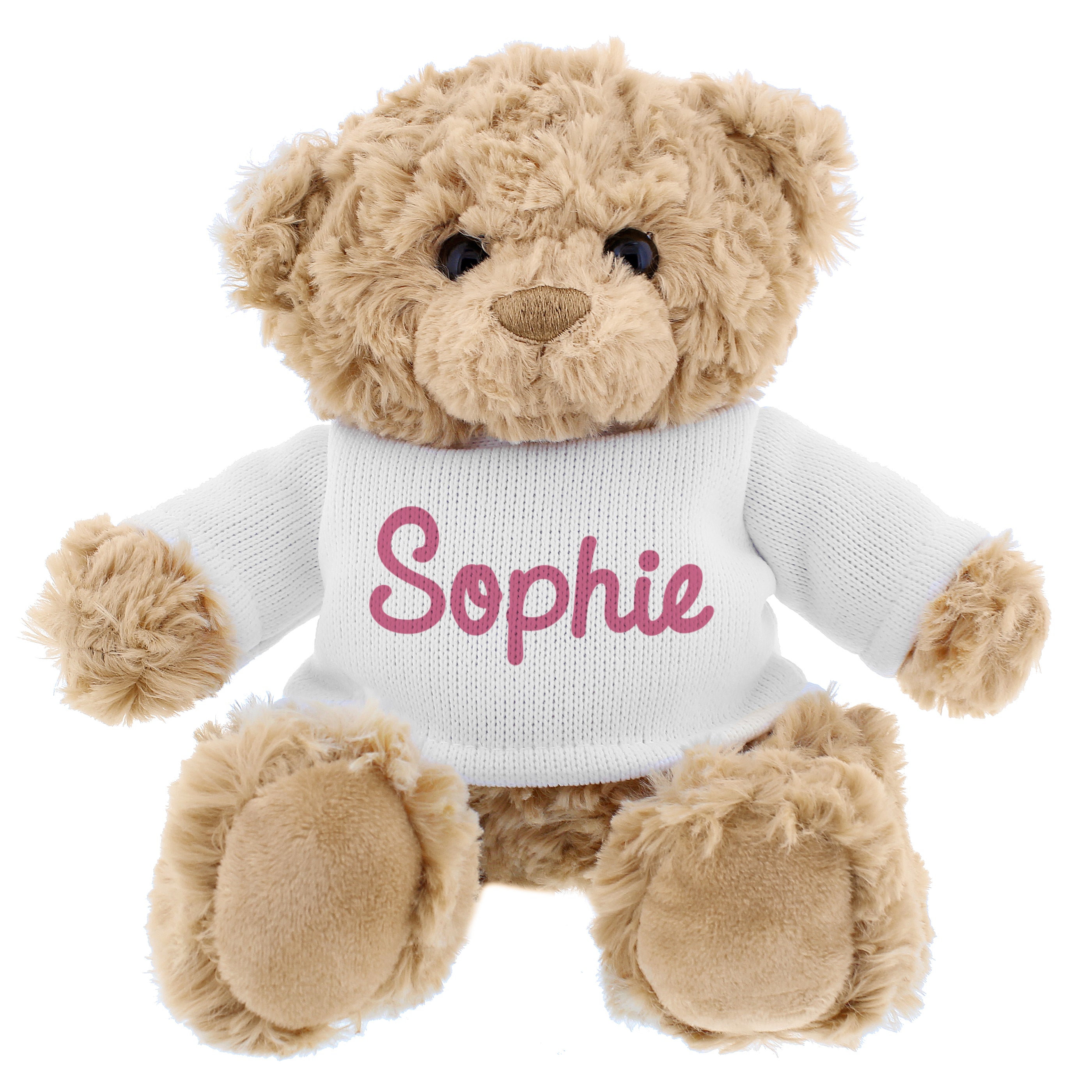 Personalised Pink Name Only Teddy Bear - gift & personalise