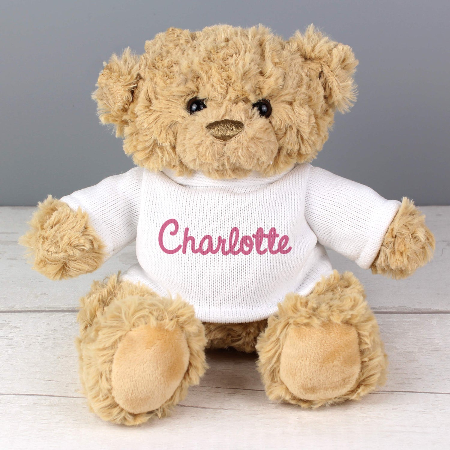 Personalised Pink Name Only Teddy Bear - gift & personalise