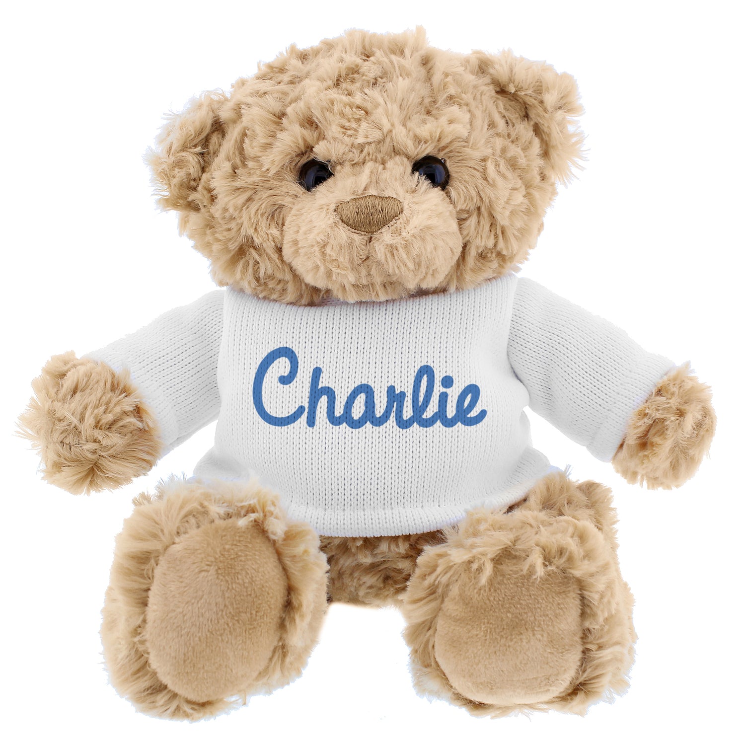 Personalised Blue Name Only Teddy Bear - gift & personalise