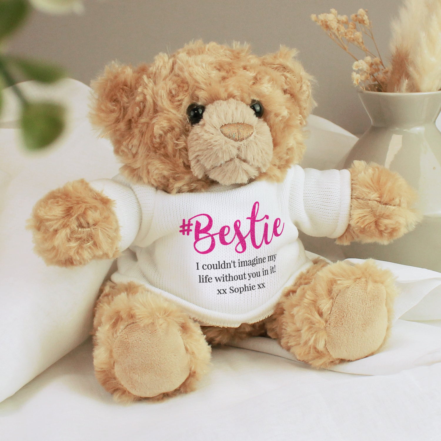 Personalised #Bestie Teddy Bear - gift & personalise