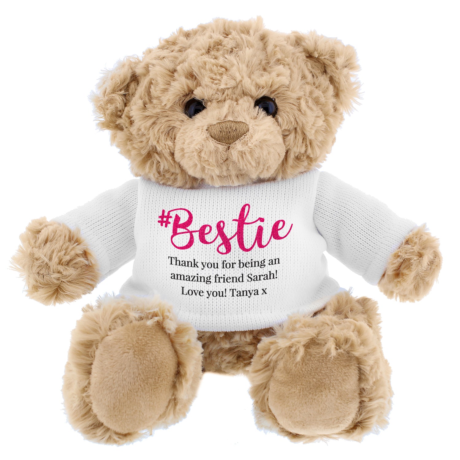 Personalised #Bestie Teddy Bear - gift & personalise