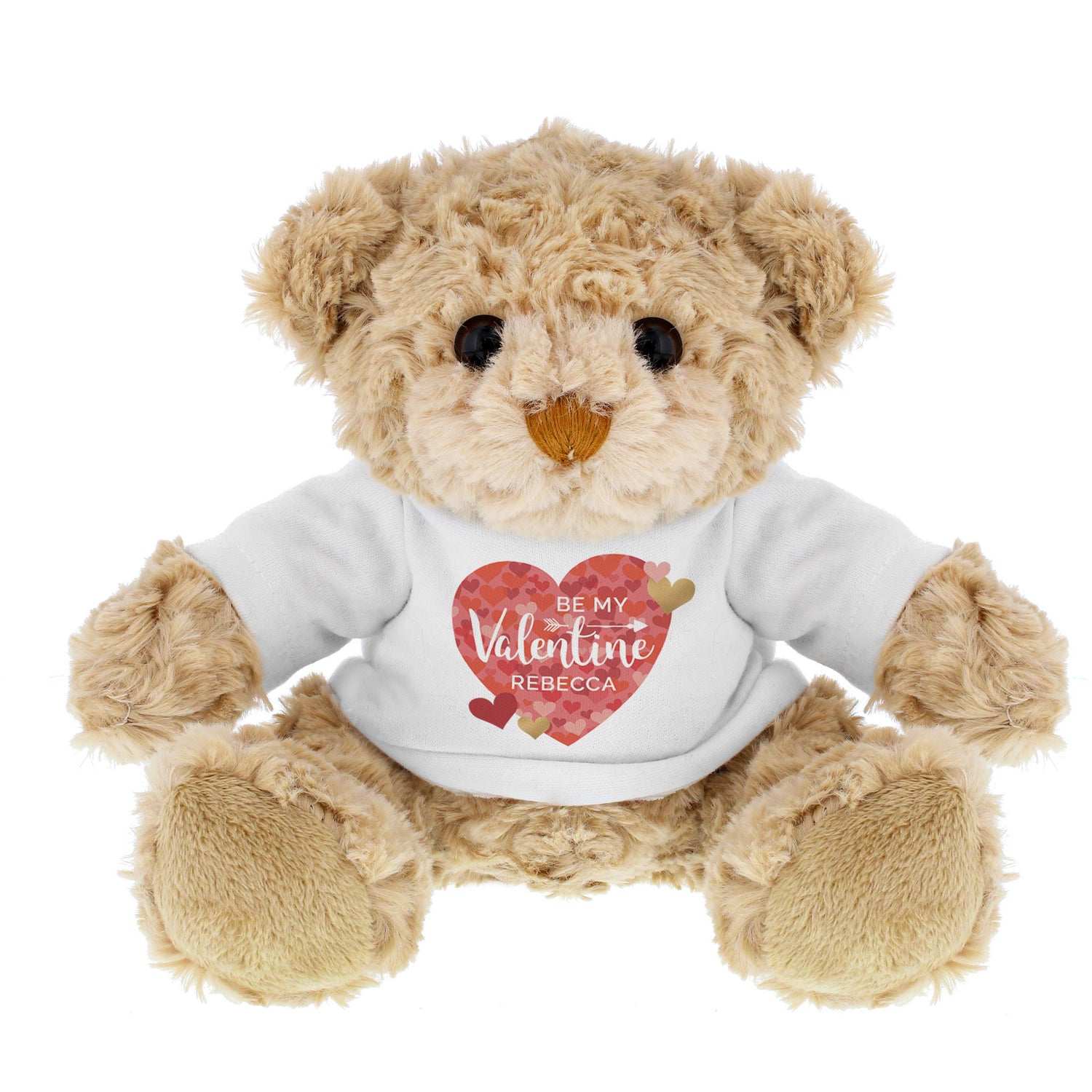 Personalised Valentine's Day Confetti Hearts Teddy Bear - gift & personalise