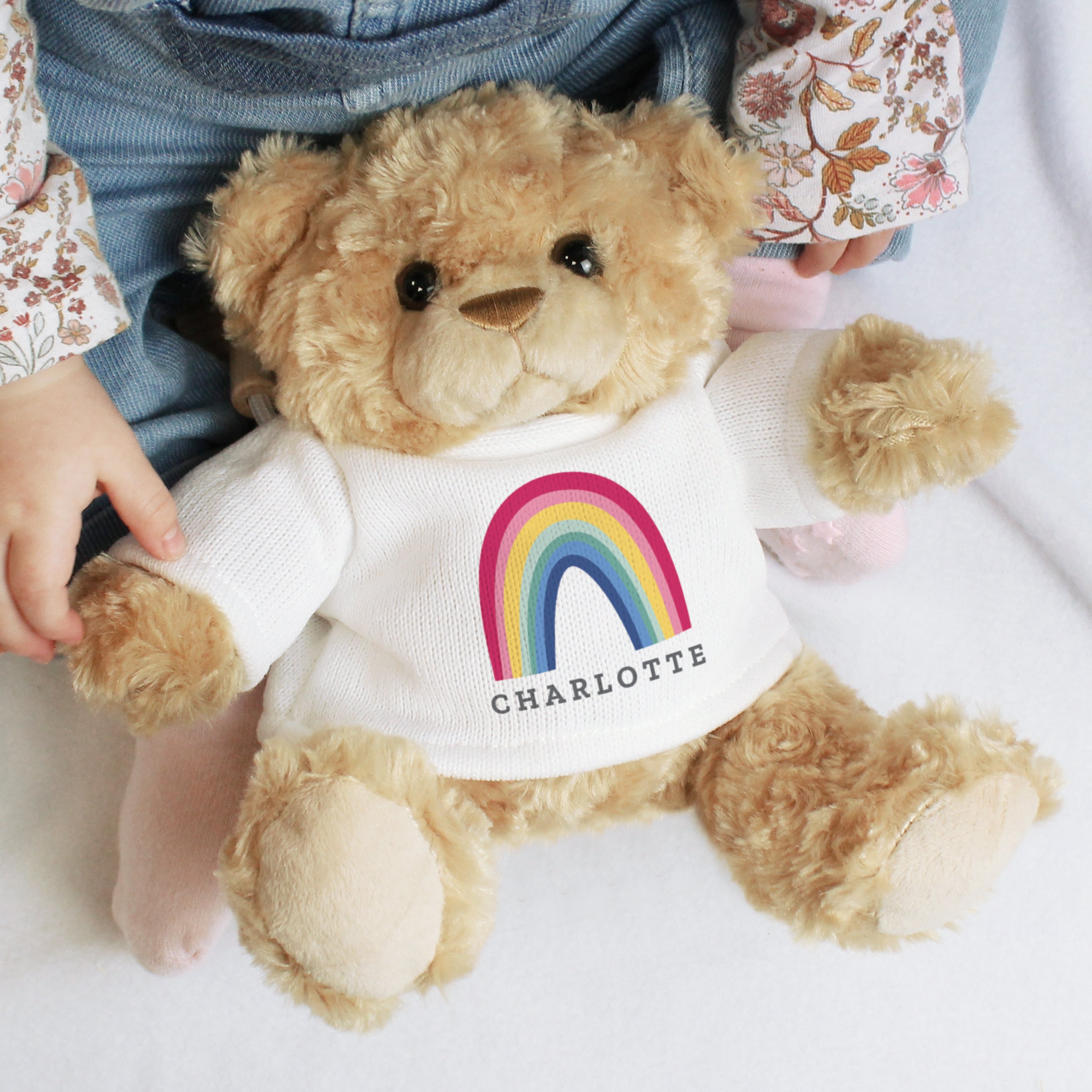 Personalised Rainbow Teddy Bear - gift & personalise