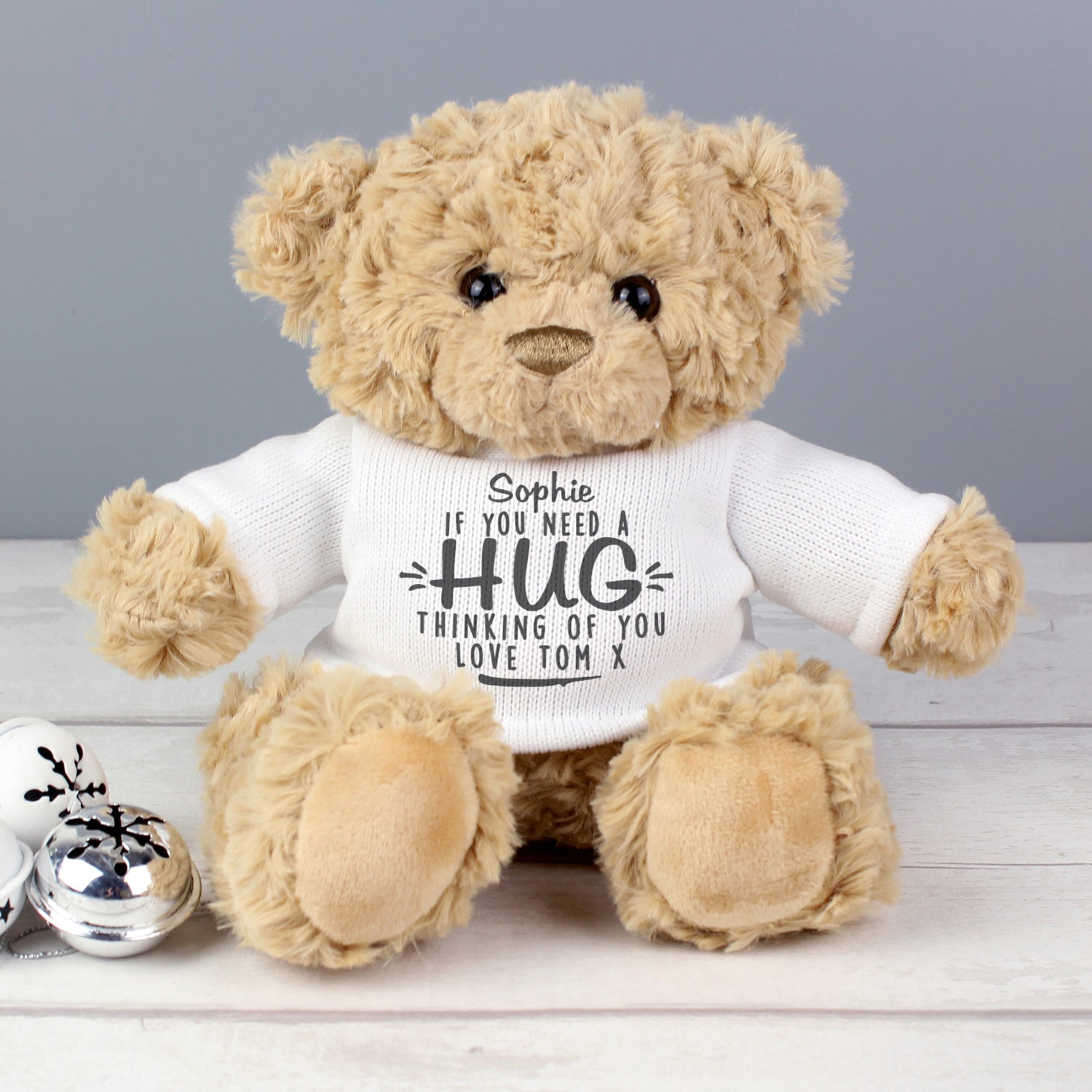 Personalised If You Need A Hug Teddy Bear - gift & personalise