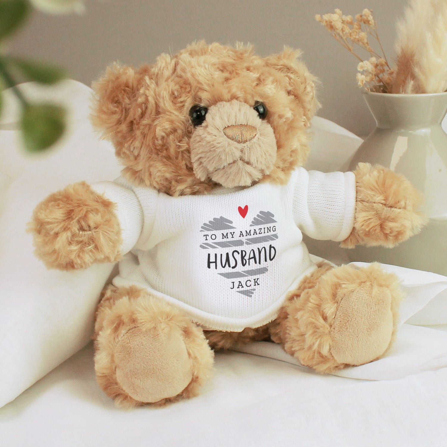 Personalised Scribble Heart Teddy Bear - gift & personalise