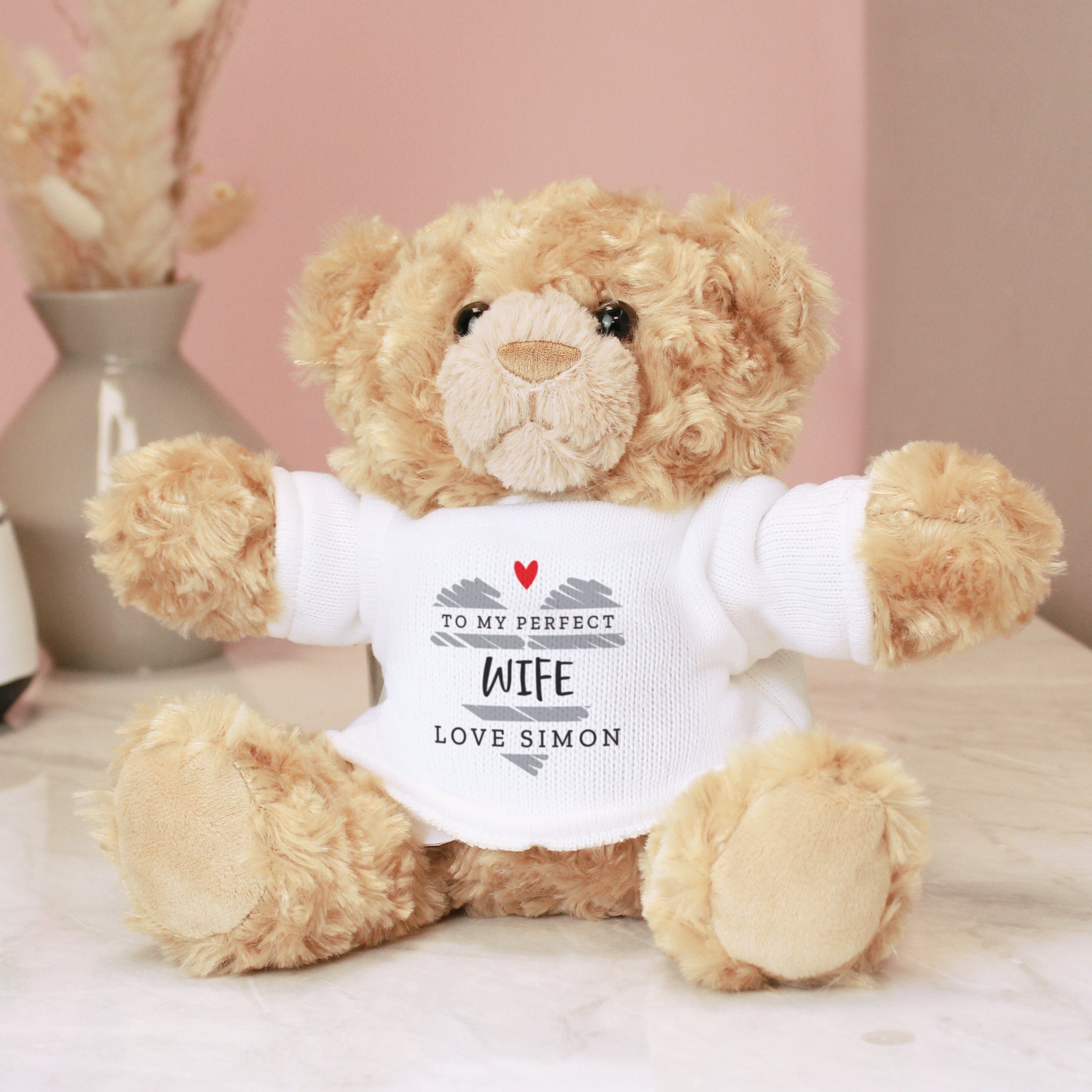 Personalised Scribble Heart Teddy Bear - gift & personalise