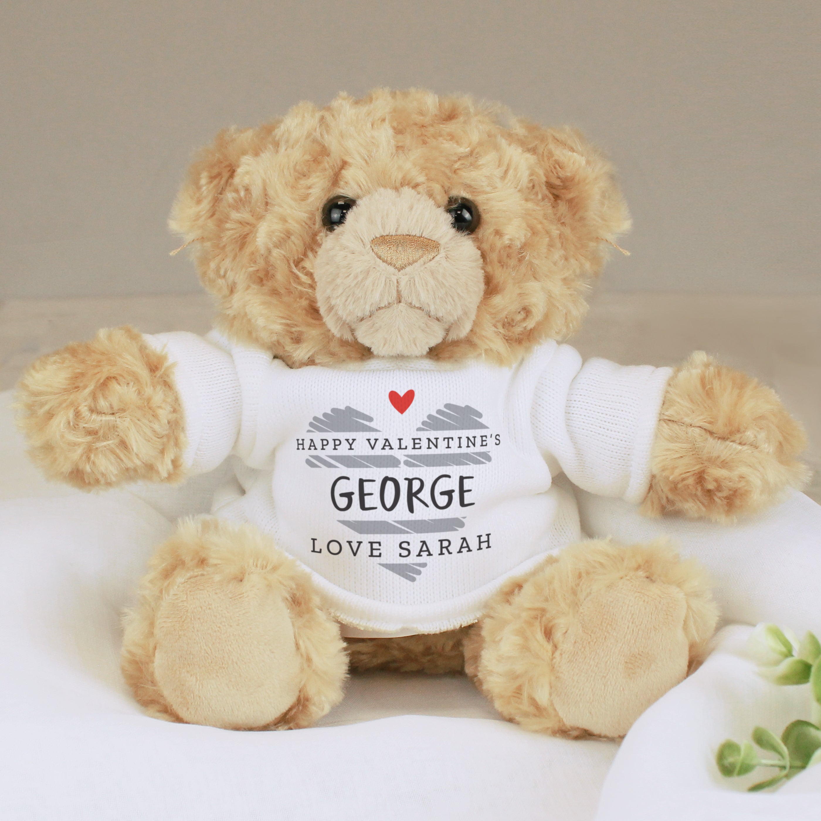 Personalised Scribble Heart Teddy Bear - gift & personalise