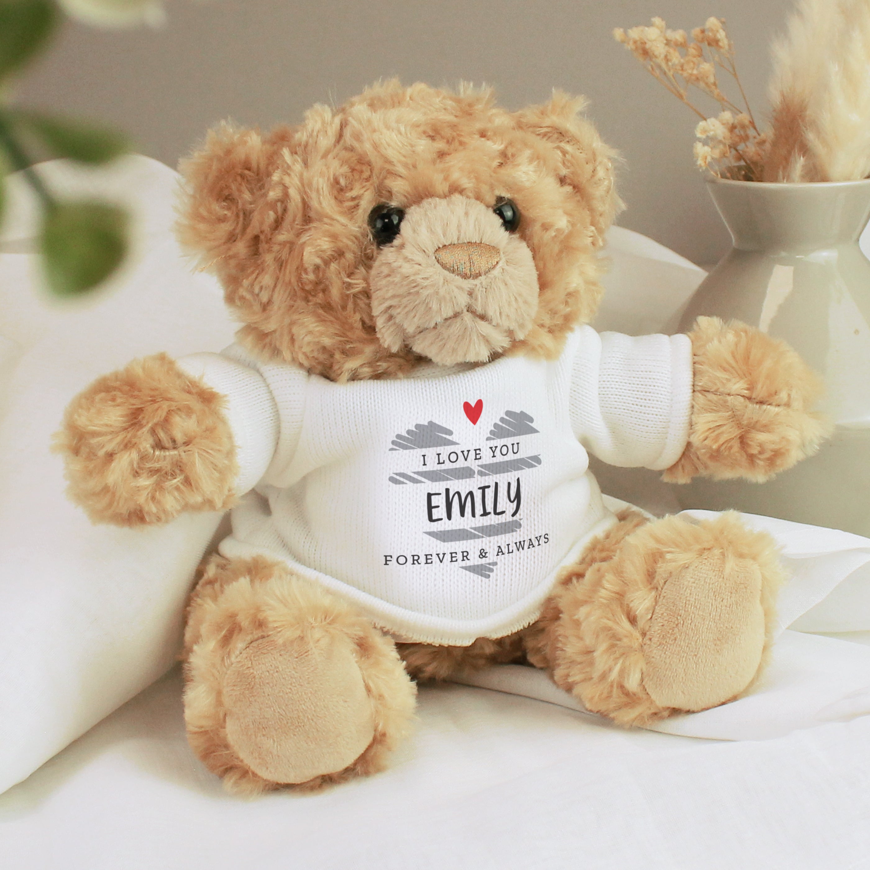 Personalised Scribble Heart Teddy Bear - gift & personalise