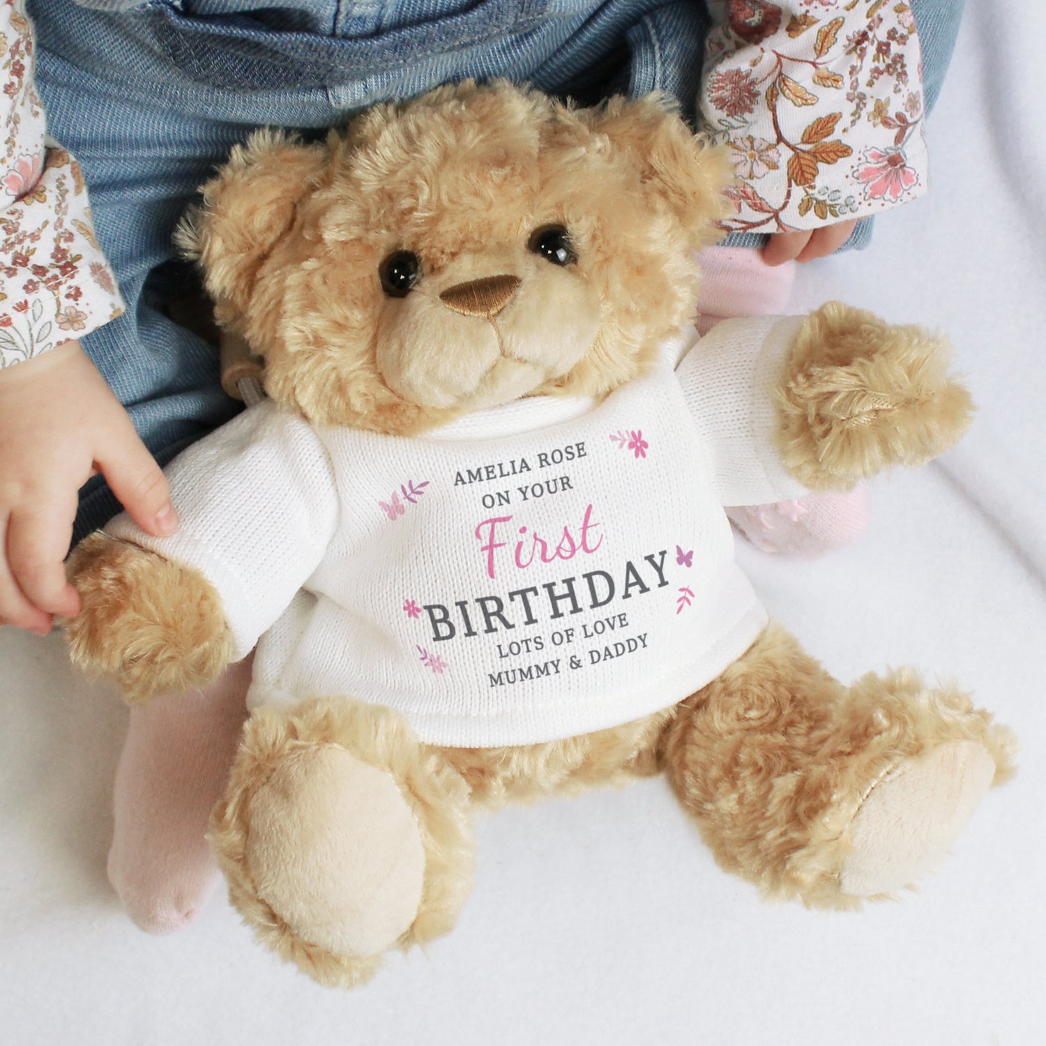 Personalised Girls Free Text Teddy Bear - gift & personalise