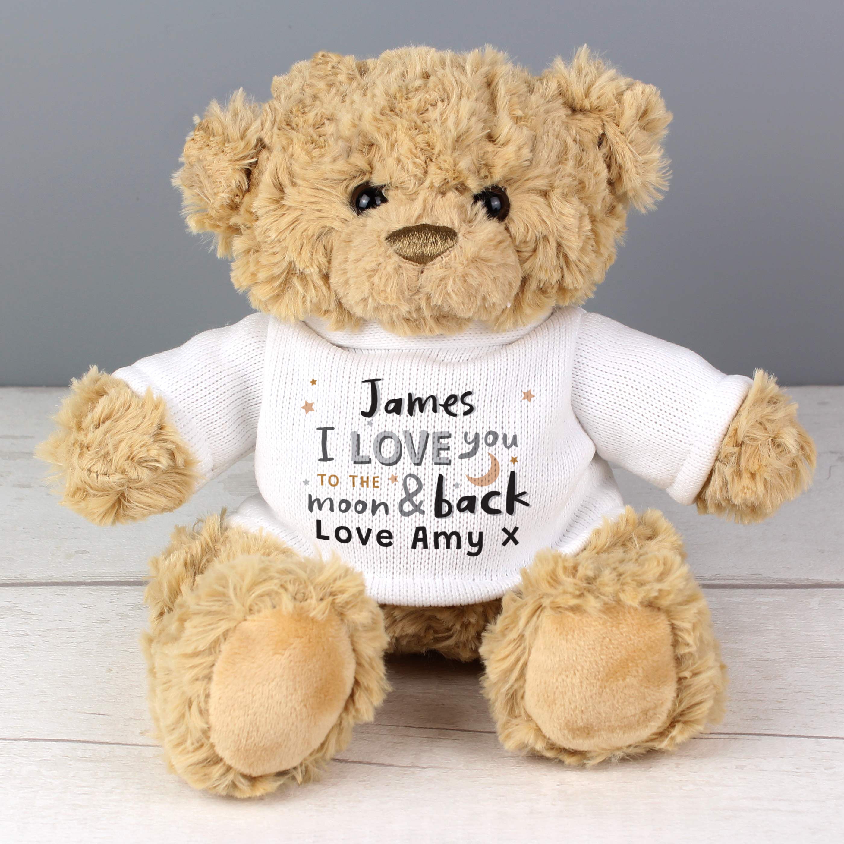 Personalised To the Moon and Back Teddy Bear - gift & personalise