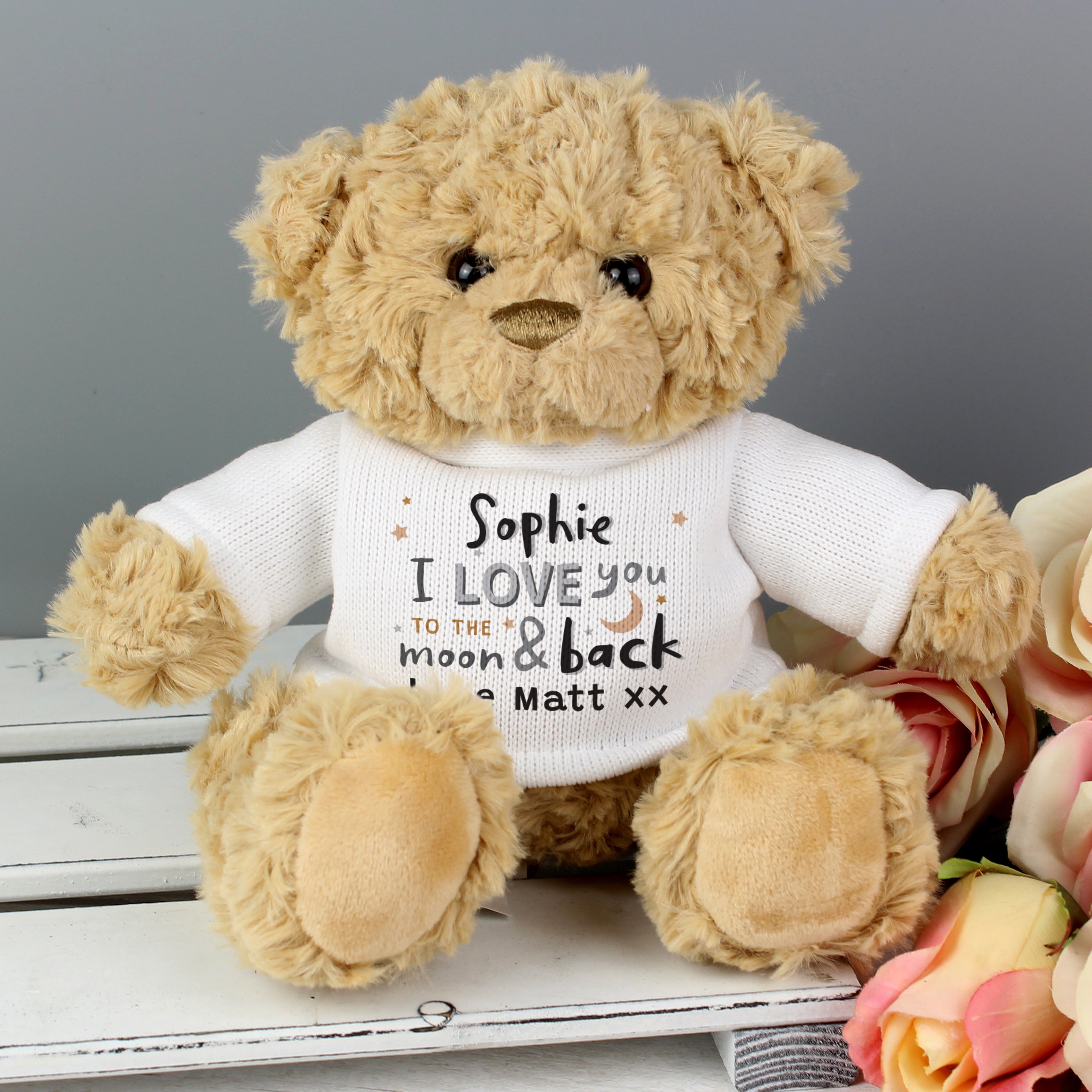 Personalised To the Moon and Back Teddy Bear - gift & personalise