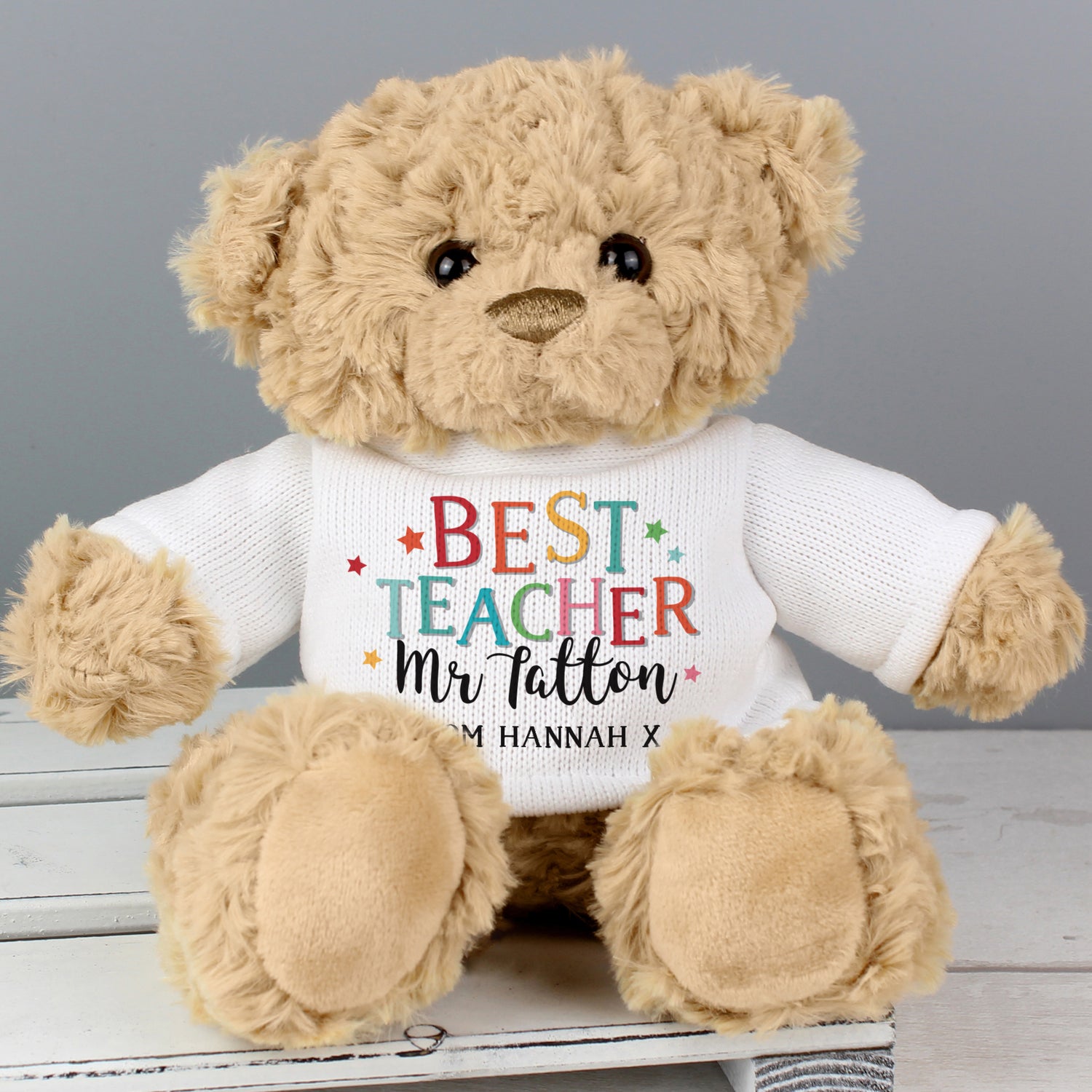 Personalised Best Teacher Teddy Bear - gift & personalise