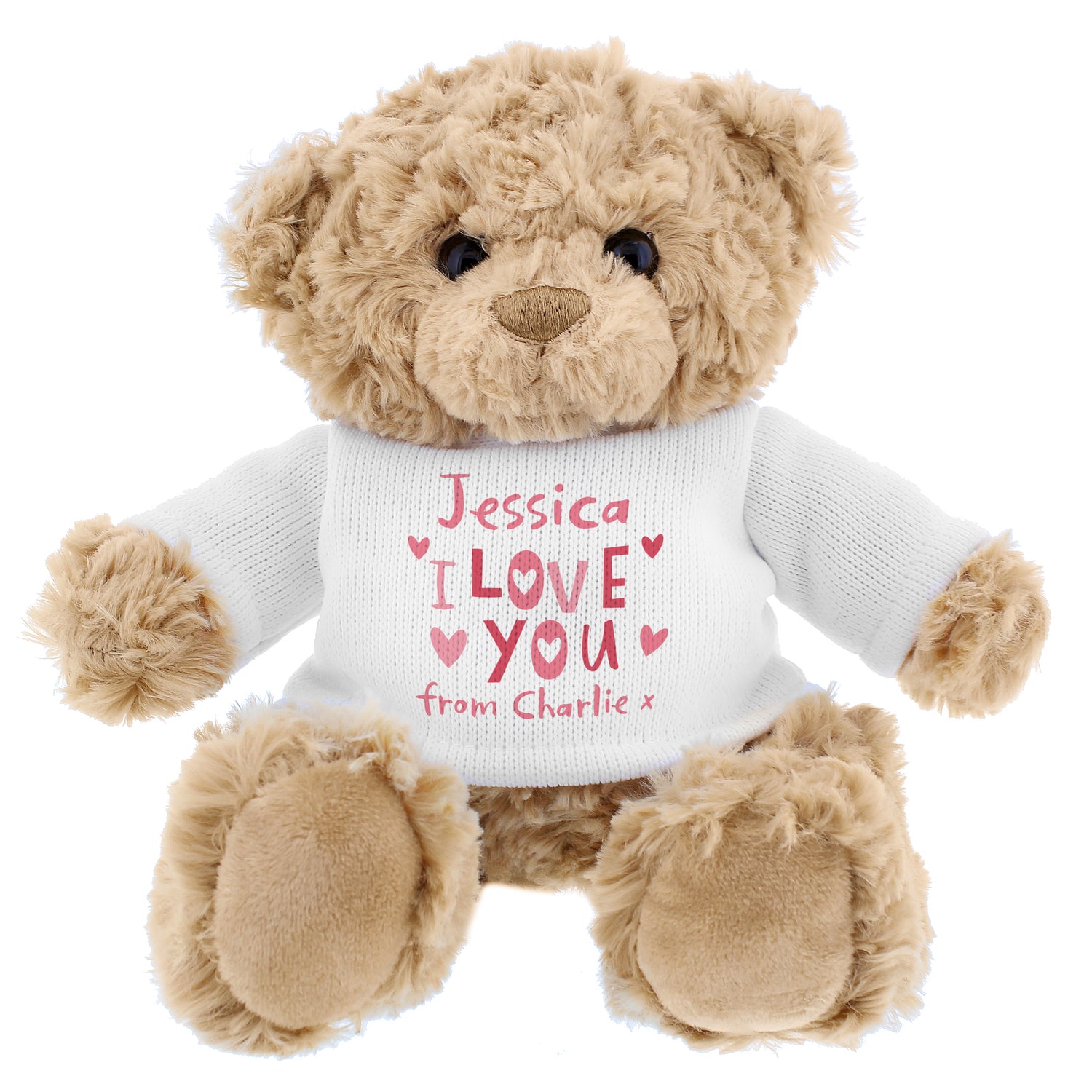 Personalised I Love You Teddy Bear - gift & personalise