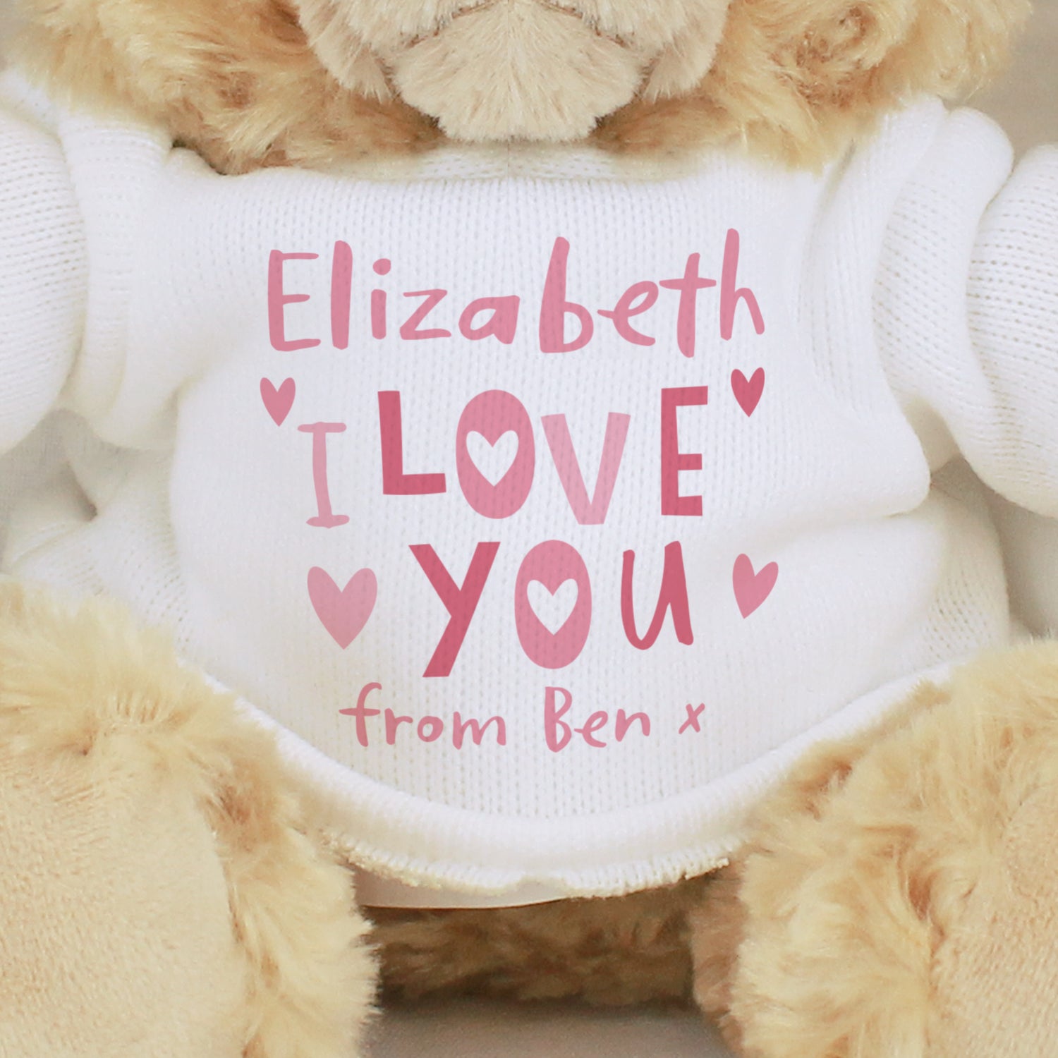 Personalised I Love You Teddy Bear - gift & personalise