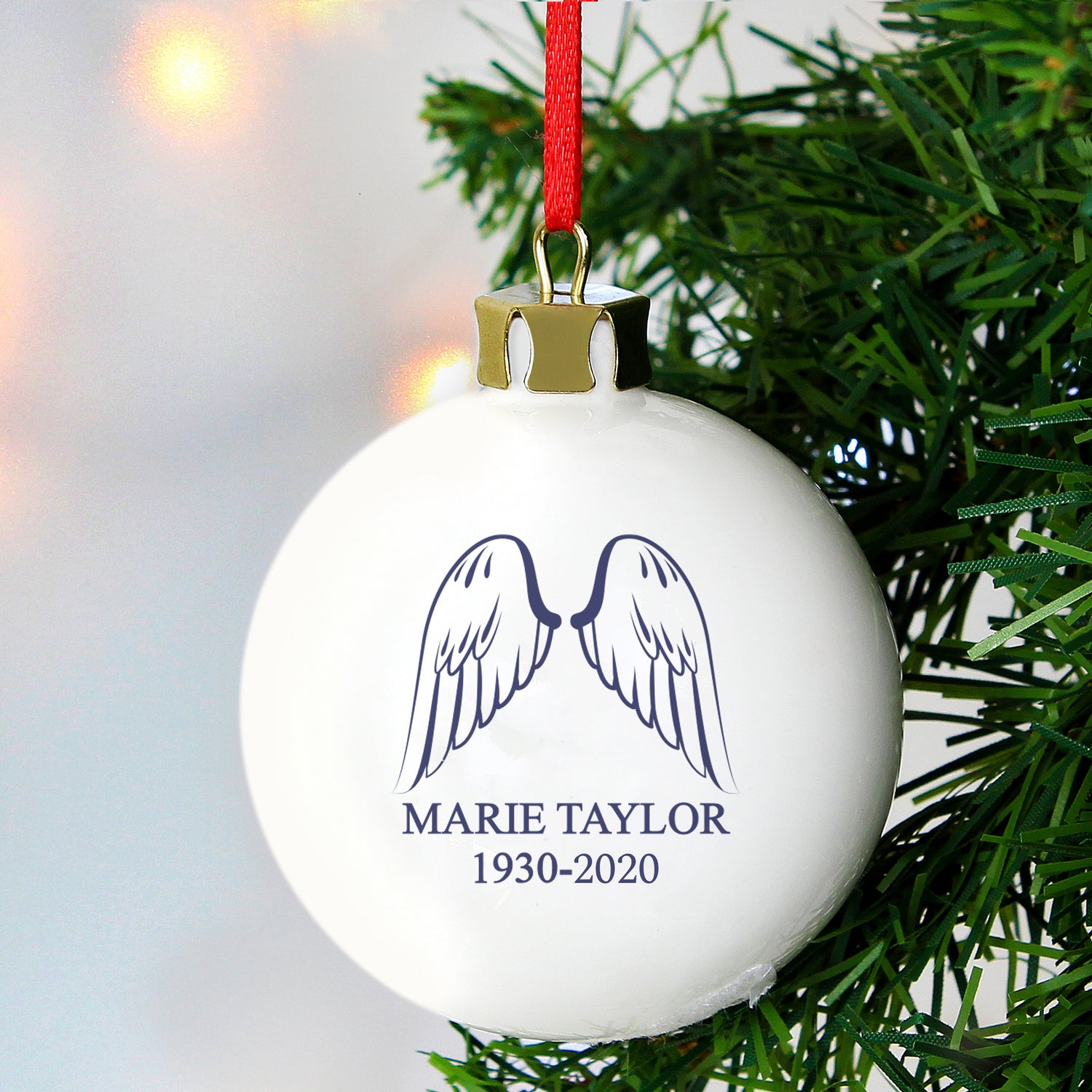 Personalised Angel Wings Bauble - gift & personalise